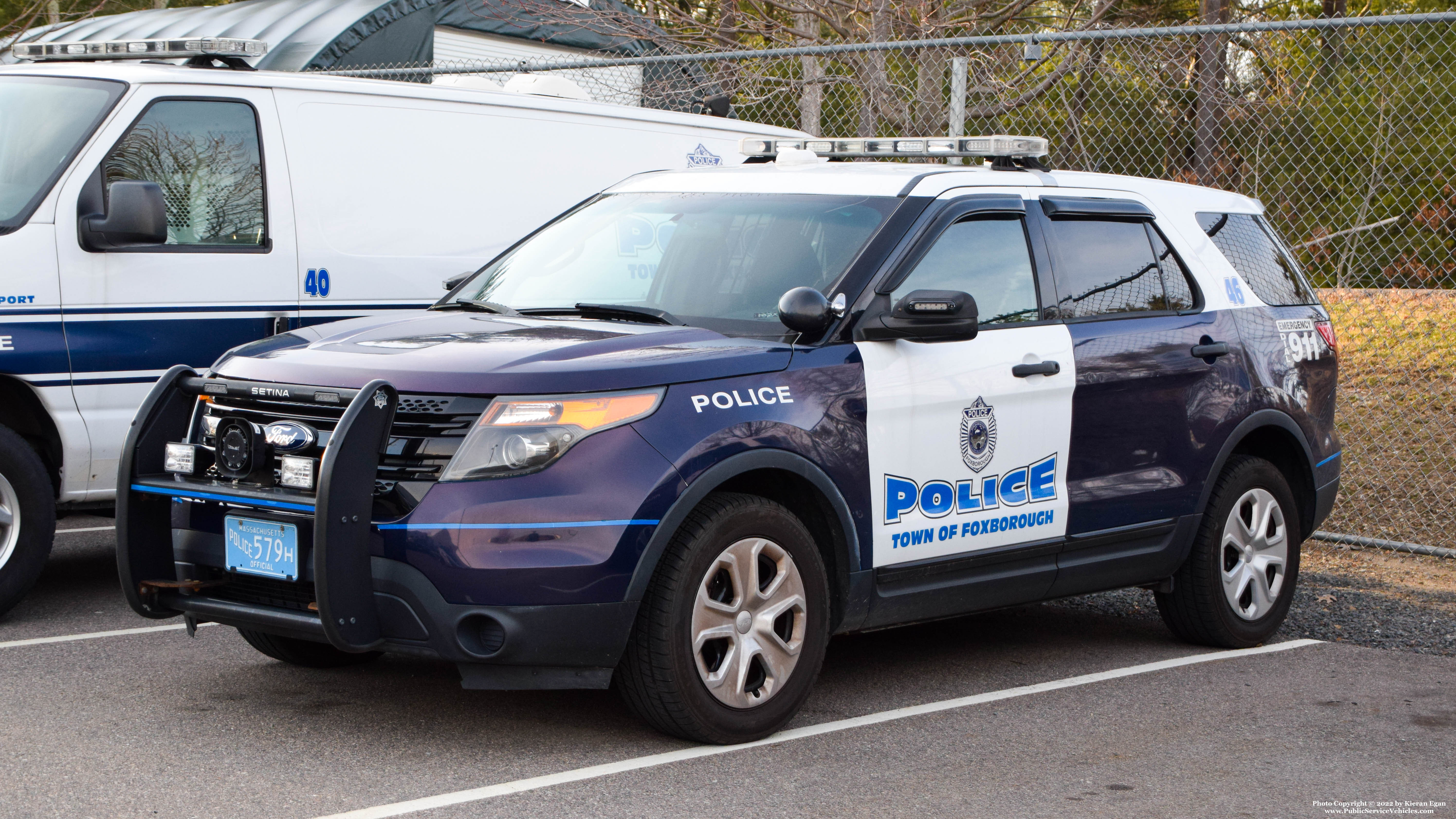 A photo  of Foxborough Police
            Cruiser 46, a 2015 Ford Police Interceptor Utility             taken by Kieran Egan