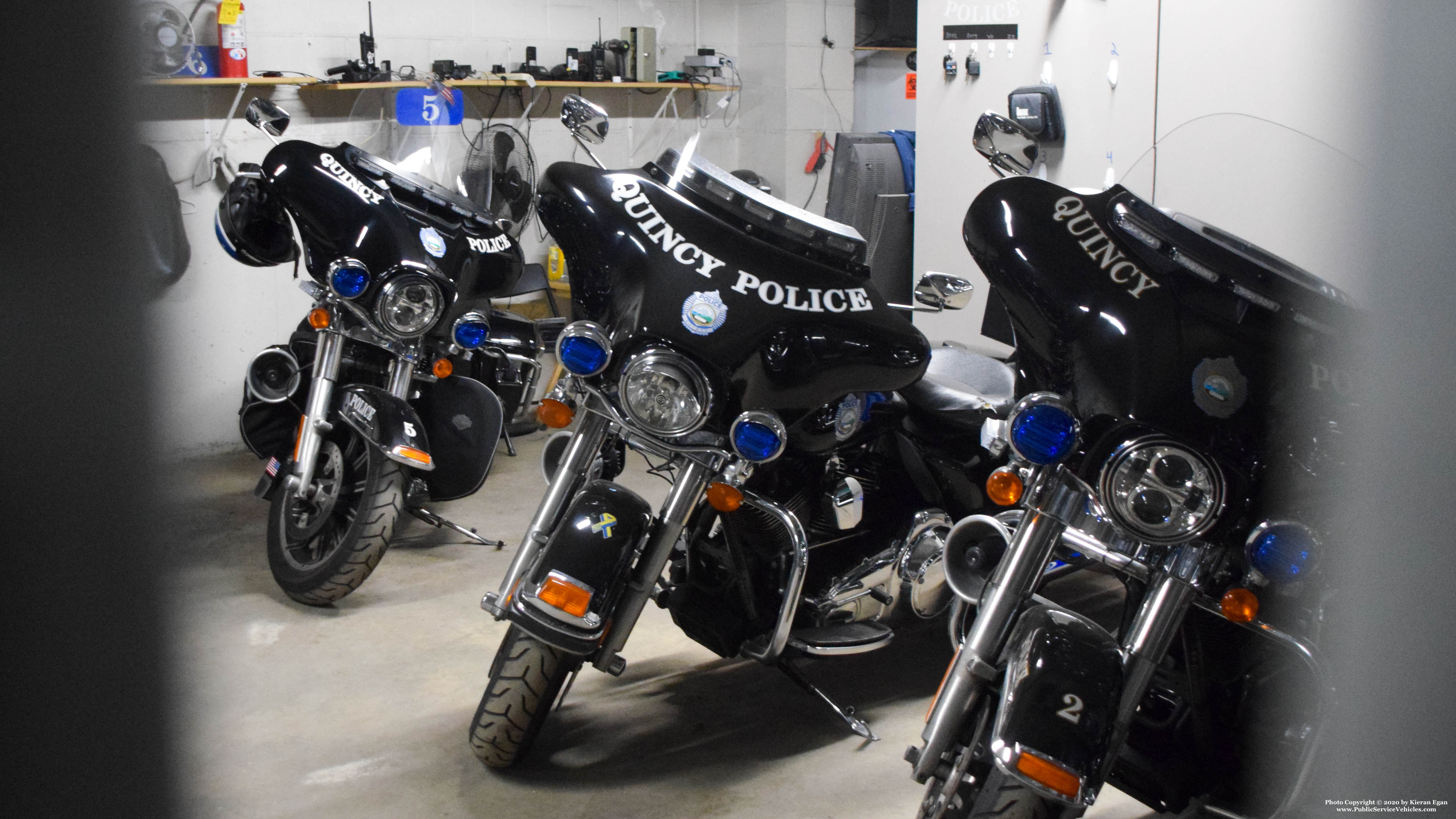 A photo  of Quincy Police
            Motorcycle, a 2000-2020 Harley Davidson Electra Glide             taken by Kieran Egan