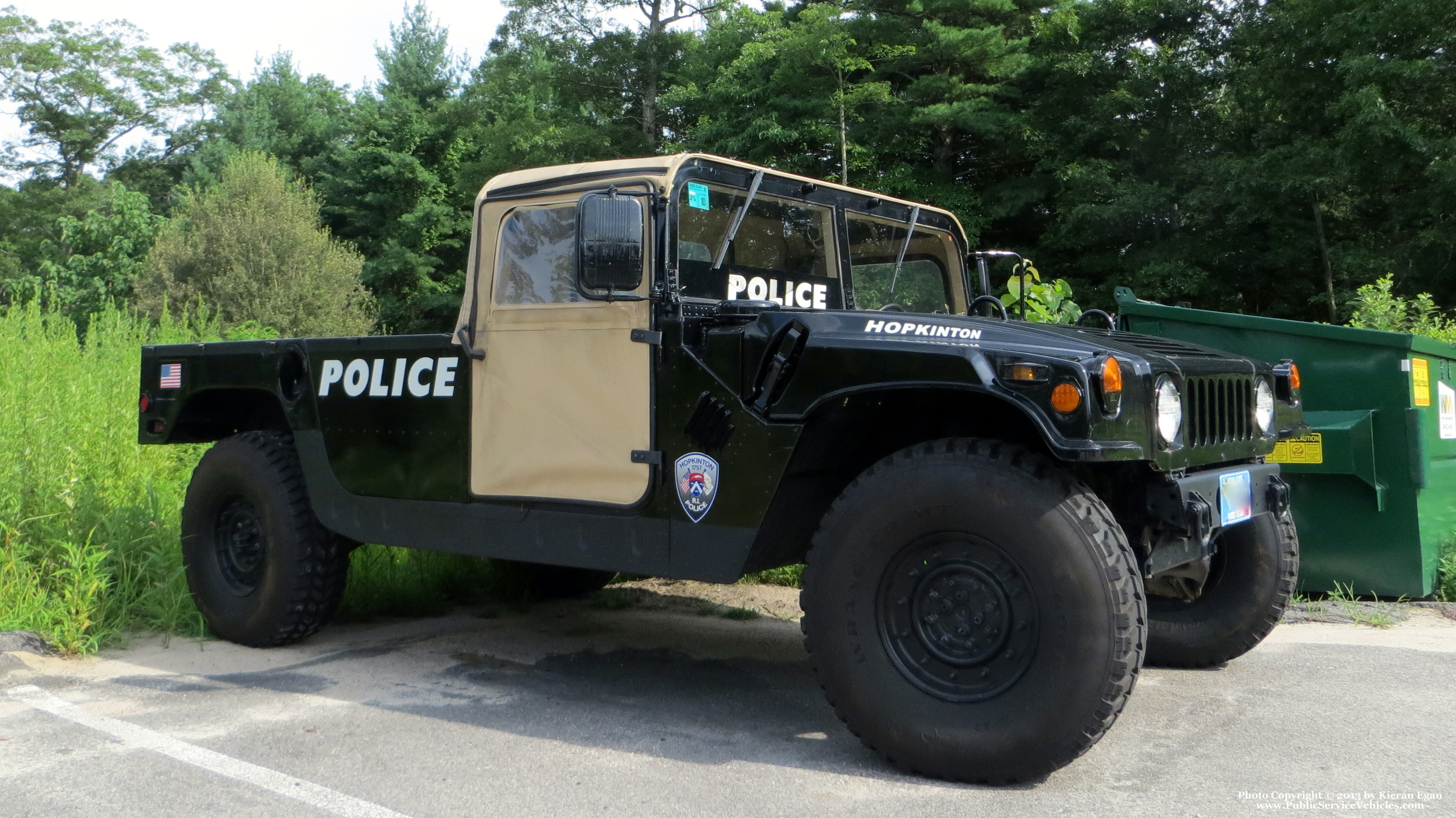 A photo  of Hopkinton Police
            Humvee 3734, a 1993 AM General H3             taken by Kieran Egan