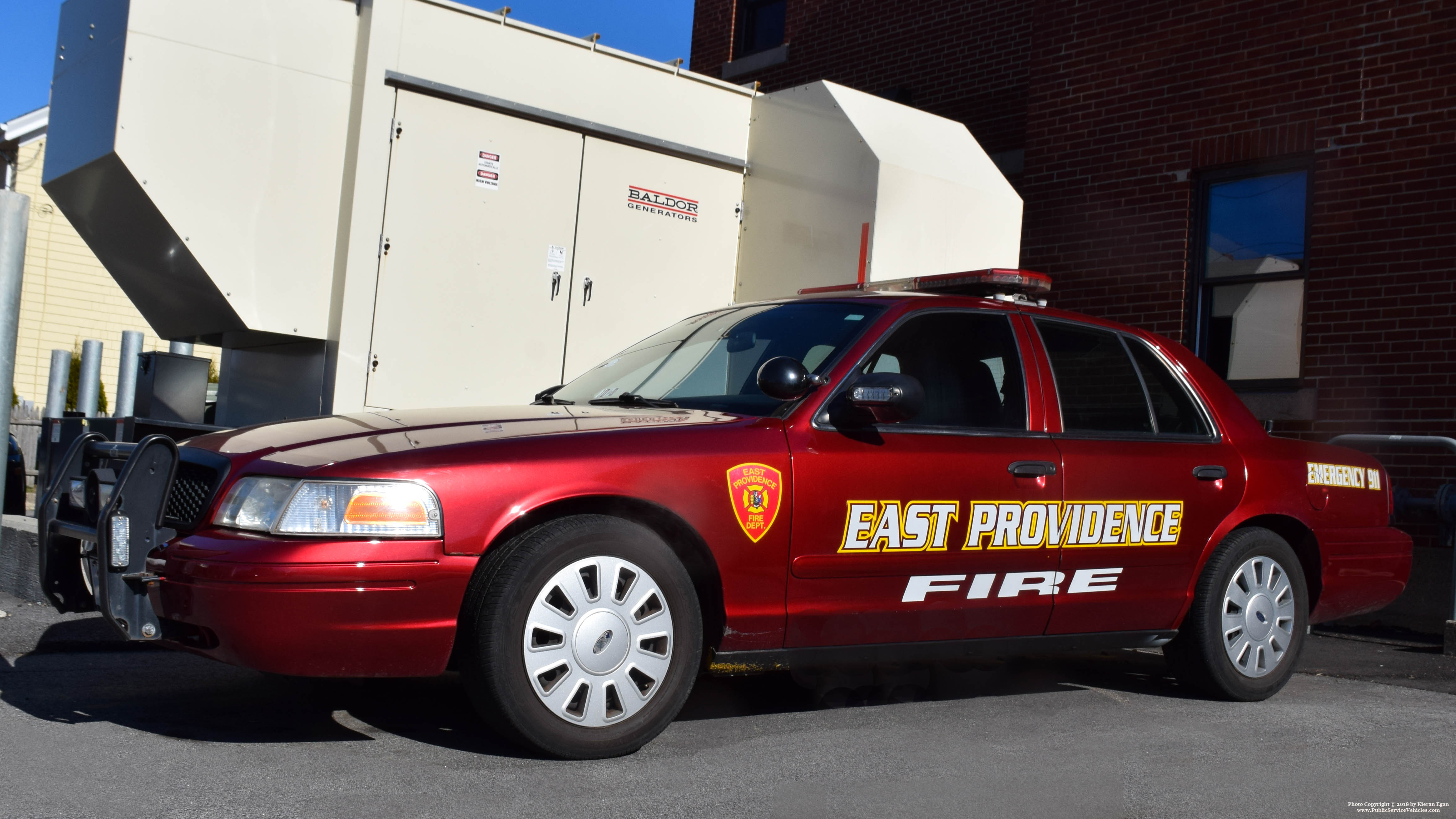 A photo  of East Providence Fire
            Battalion Chief 2, a 2008 Ford Crown Victoria Police Interceptor             taken by Kieran Egan