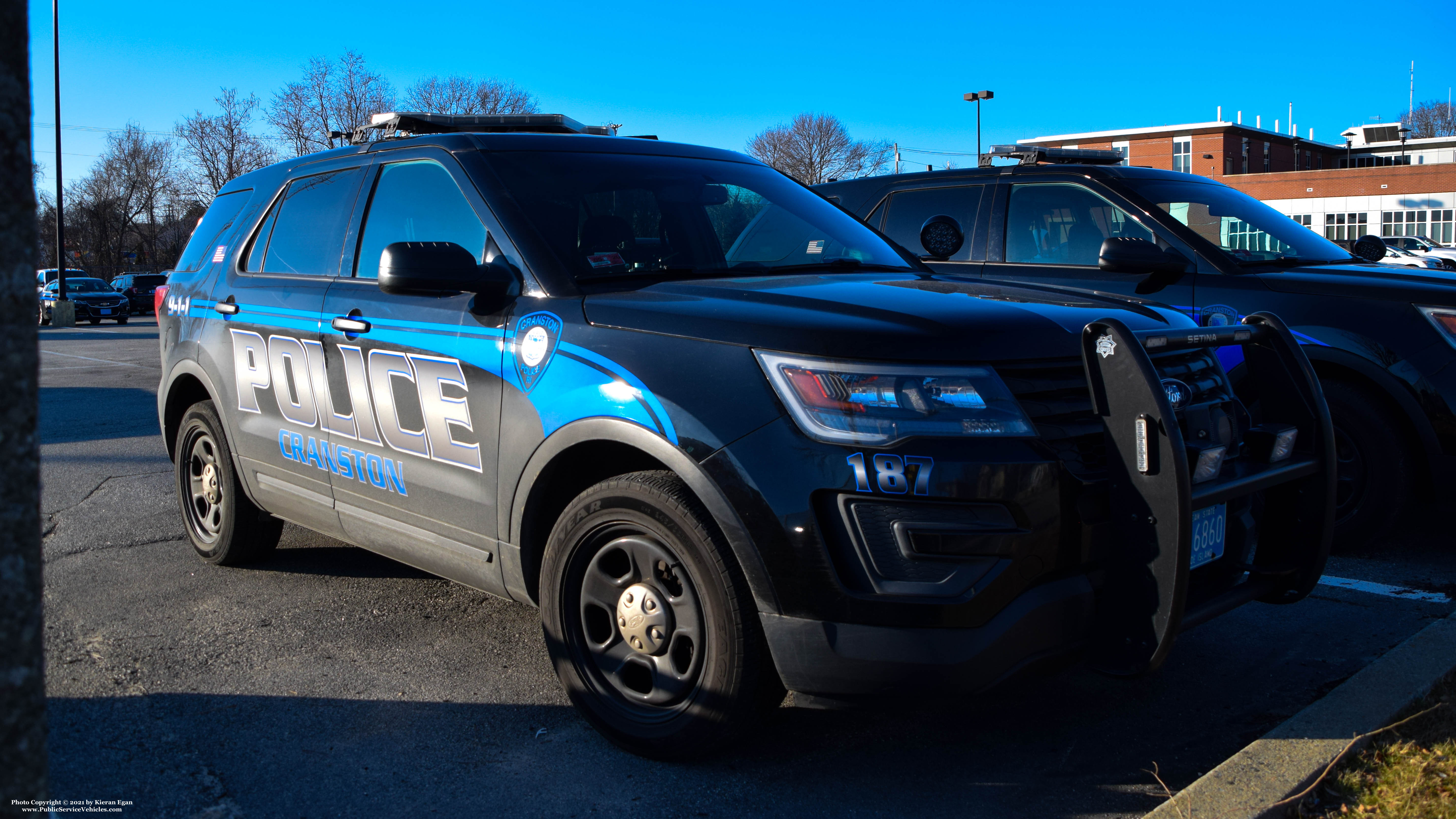 A photo  of Cranston Police
            Cruiser 187, a 2016 Ford Police Interceptor Utility             taken by Kieran Egan