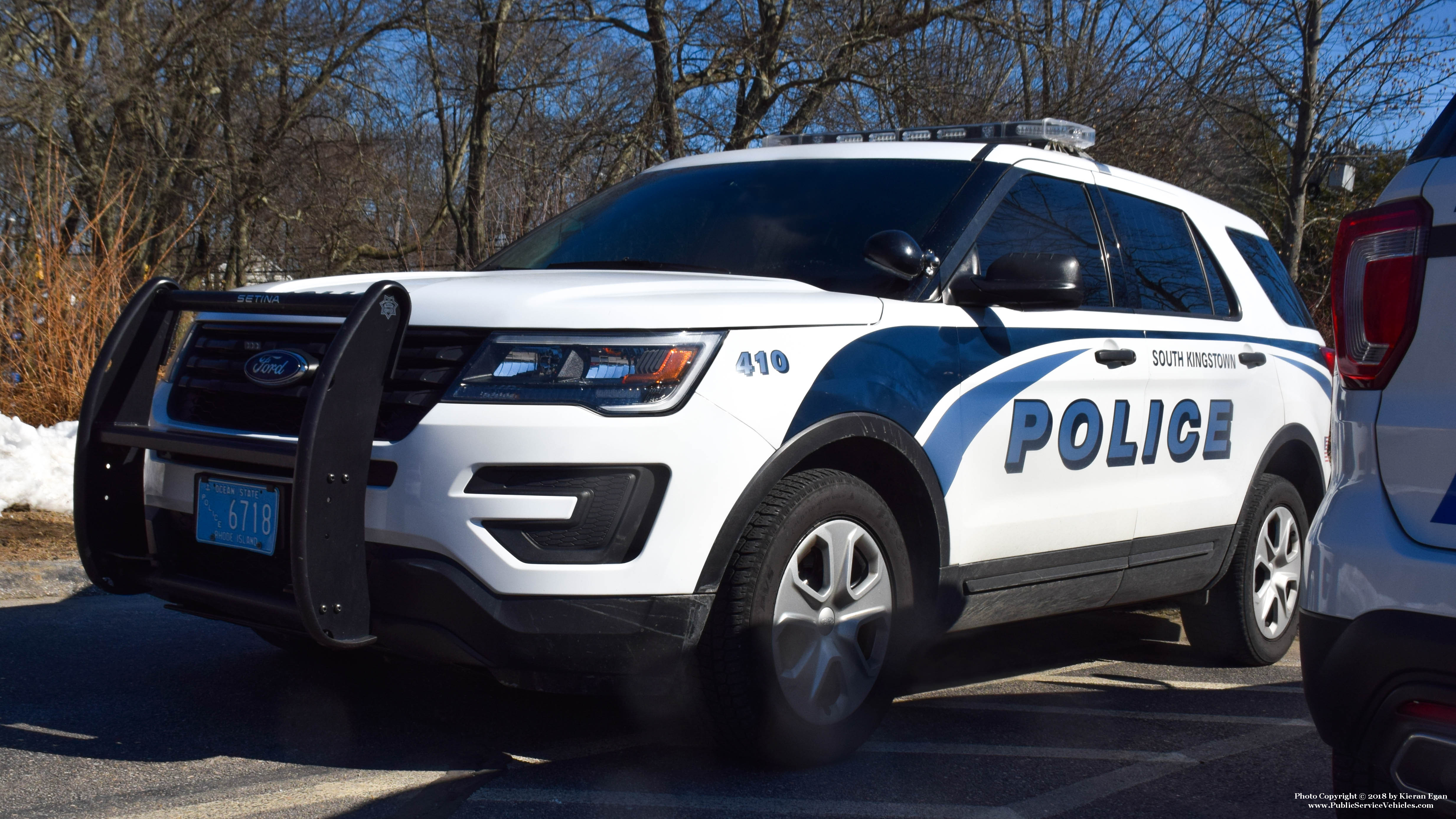 A photo  of South Kingstown Police
            Cruiser 410, a 2018 Ford Police Interceptor Utility             taken by Kieran Egan
