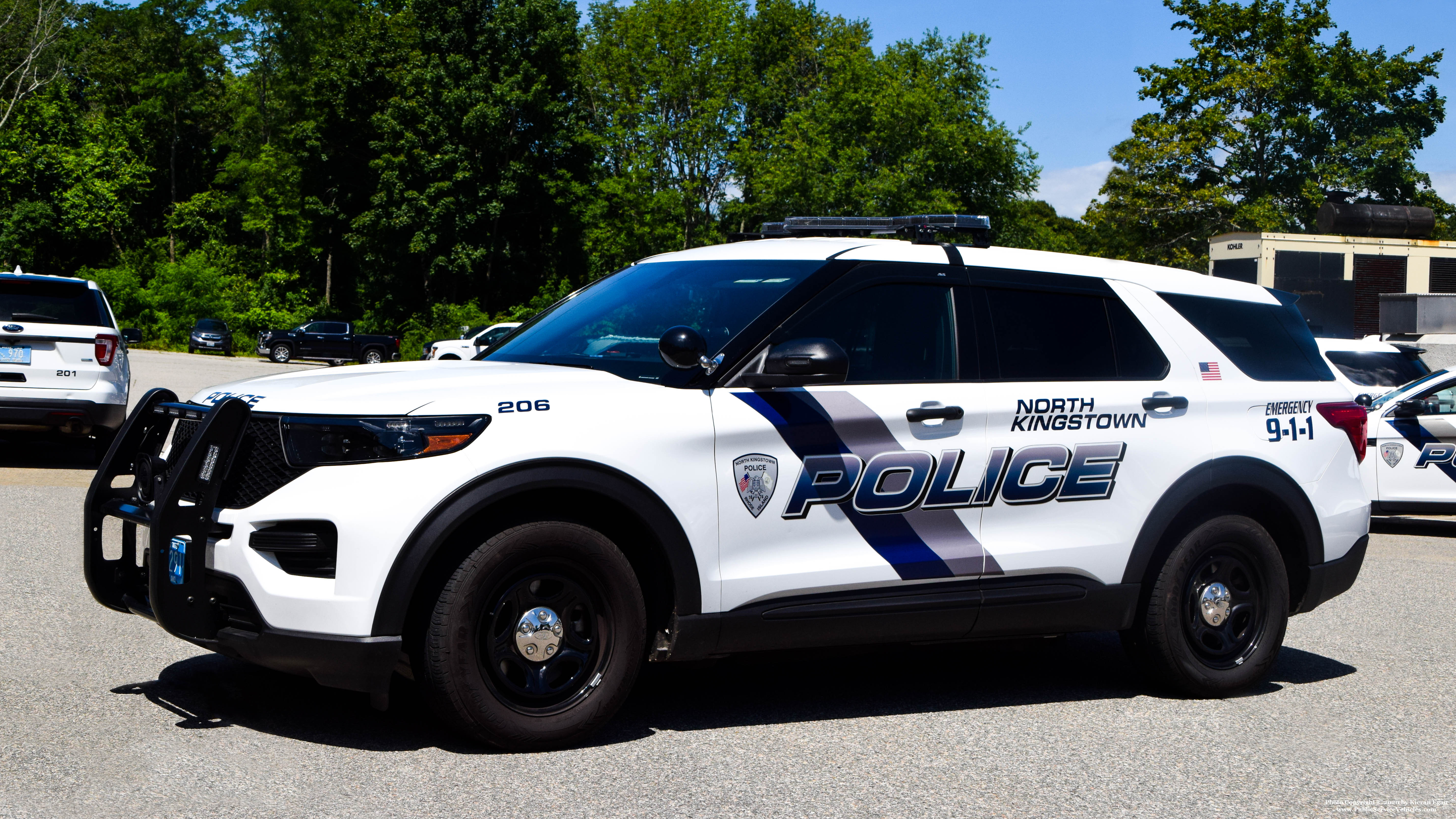 A photo  of North Kingstown Police
            Cruiser 206, a 2020 Ford Police Interceptor Utility             taken by Kieran Egan