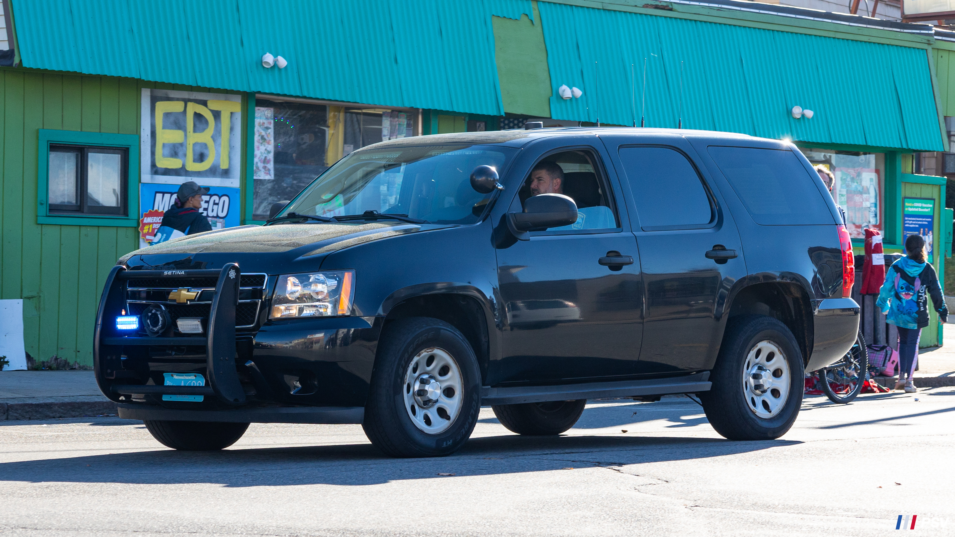 A photo  of Fall River Police
            Spare Supervisor's Unit, a 2013 Chevrolet Tahoe             taken by Kieran Egan