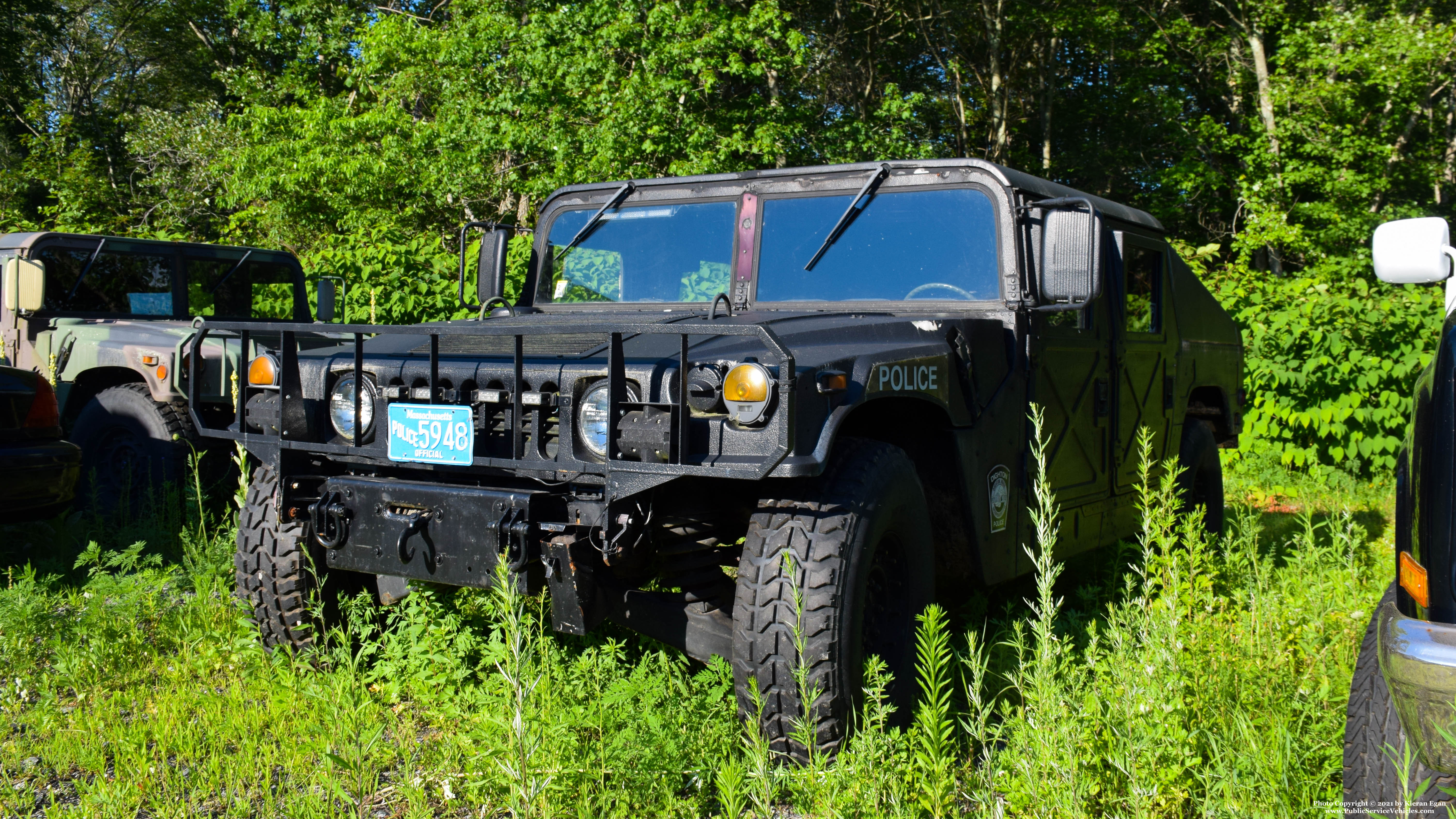 A photo  of Dighton Police
            Humvee, a 1986 AM General Humvee             taken by Kieran Egan