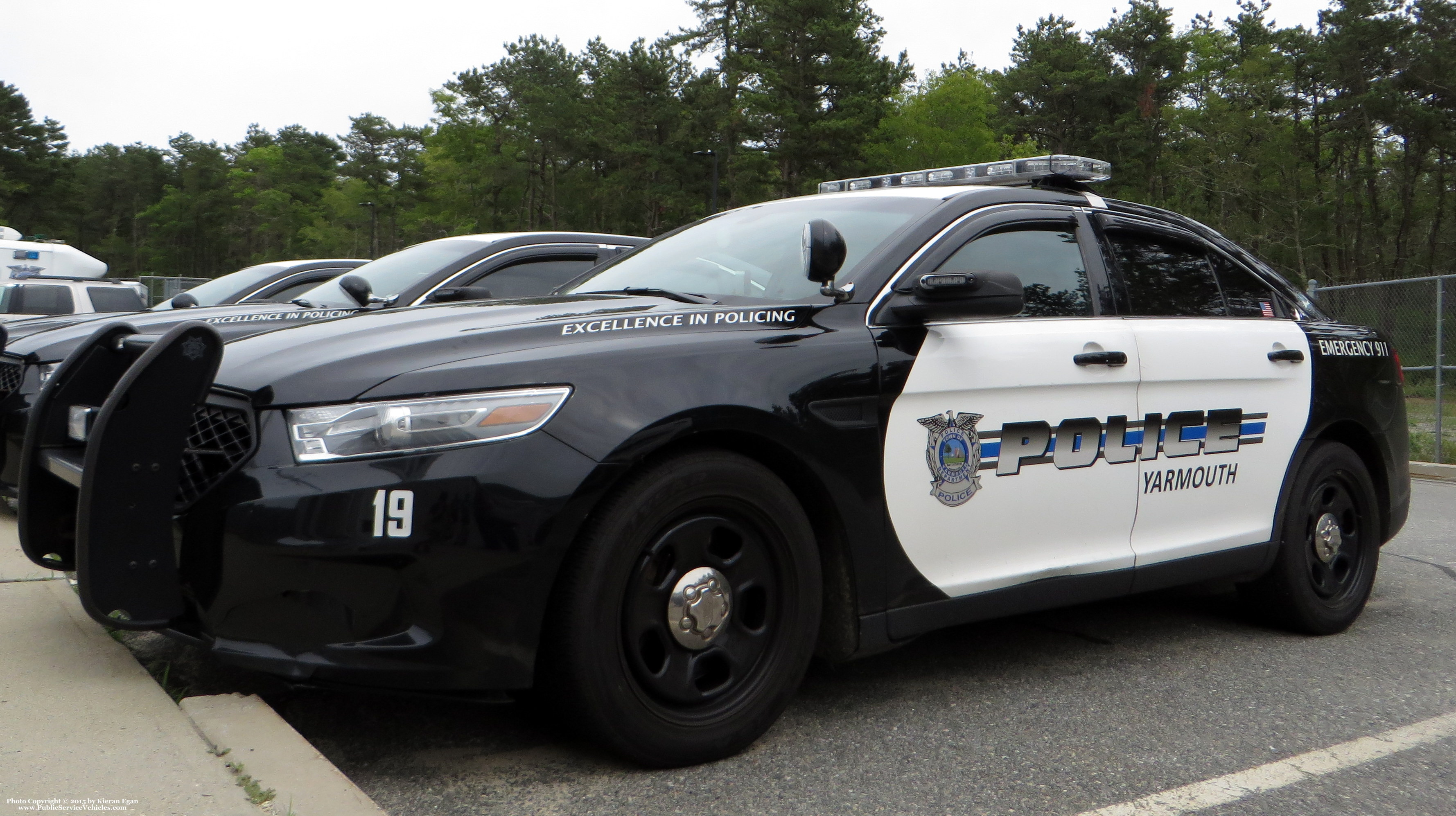 A photo  of Yarmouth Police
            J-19, a 2013-2015 Ford Police Interceptor Sedan             taken by Kieran Egan