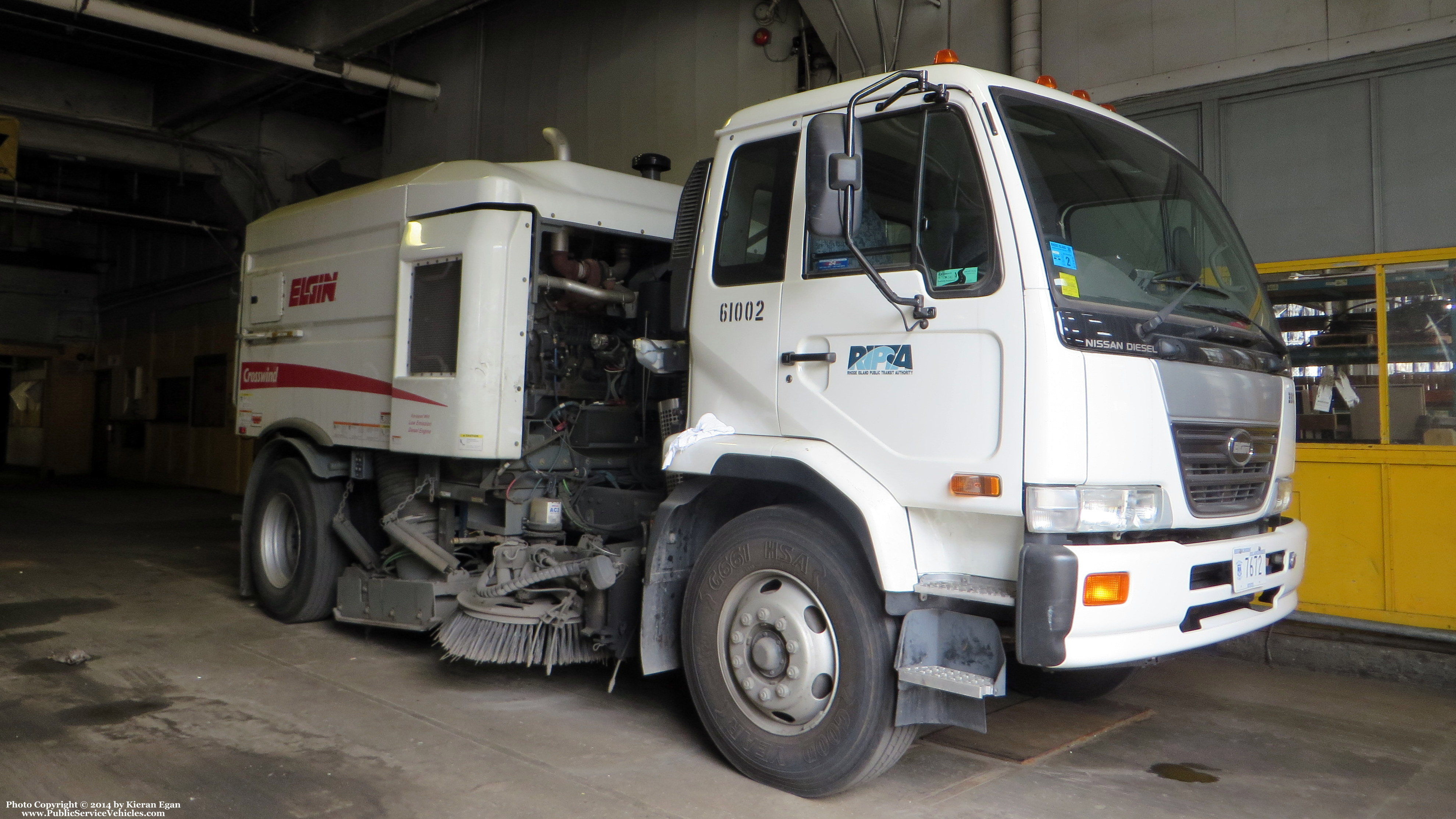 A photo  of Rhode Island Public Transit Authority
            Sweeper 61002, a 2010 Nissan             taken by Kieran Egan