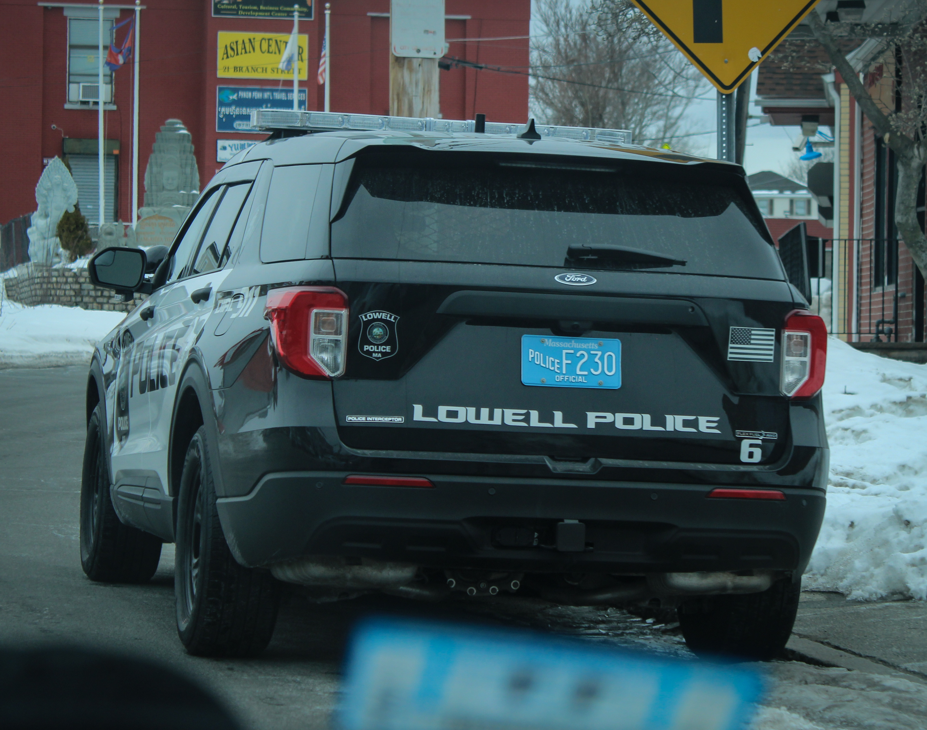 A photo  of Lowell Police
            Car 6, a 2021 Ford Police Interceptor Utility             taken by Nicholas You