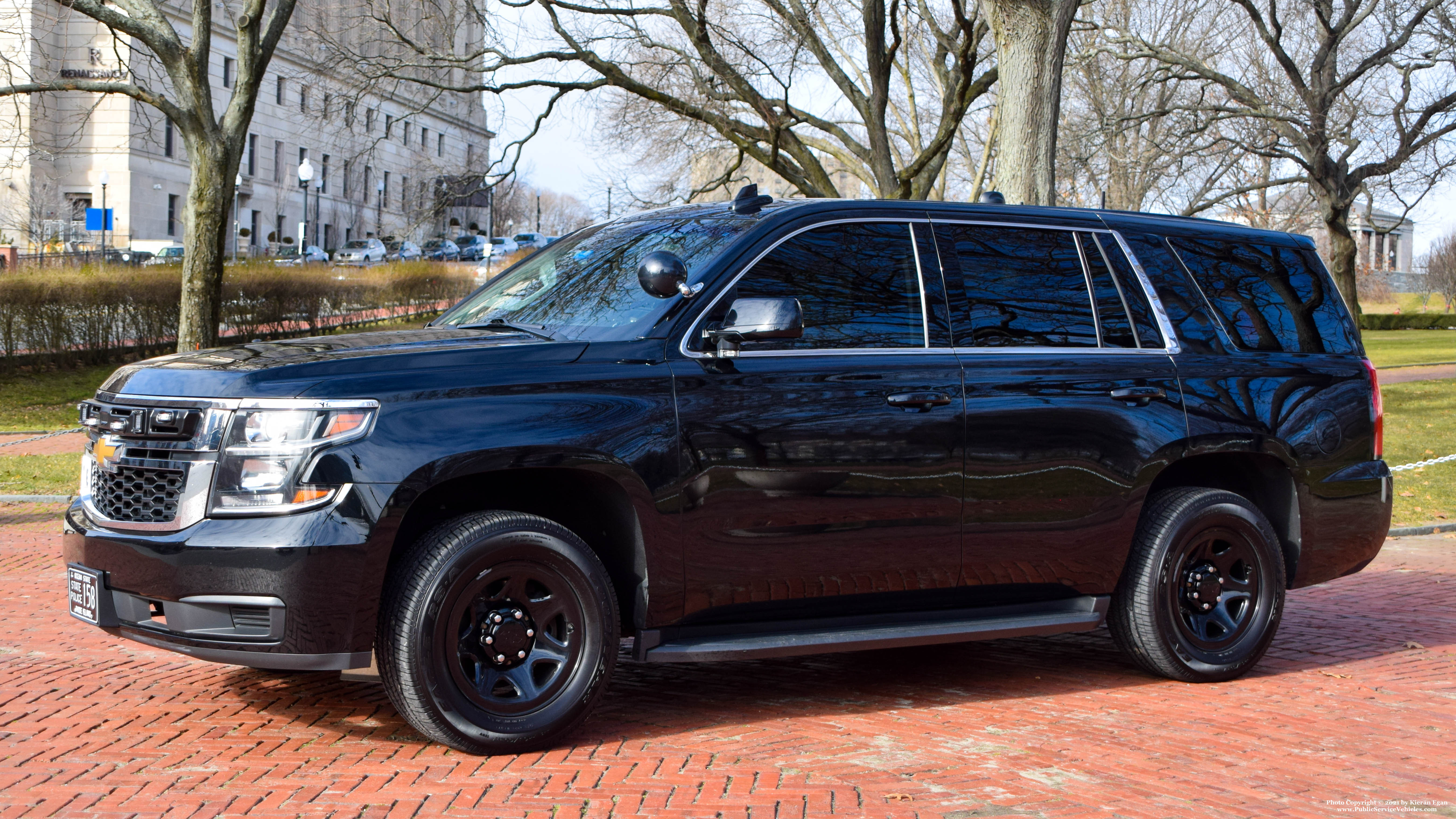 A photo  of Rhode Island State Police
            Cruiser 158, a 2019 Chevrolet Tahoe             taken by Kieran Egan