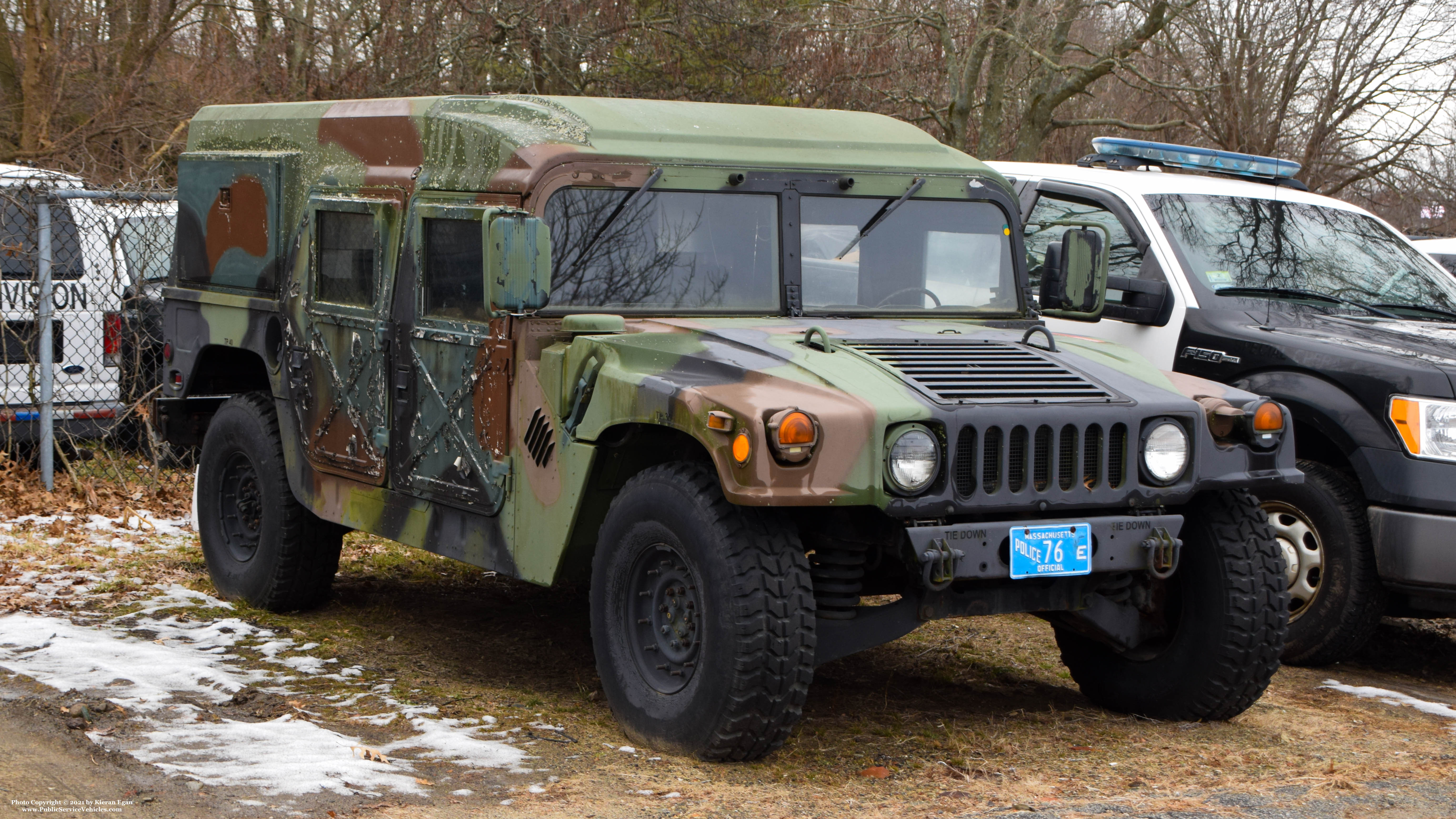 A photo  of Fall River Police
            Humvee, a 1980-1998 AM General HMMWV             taken by Kieran Egan