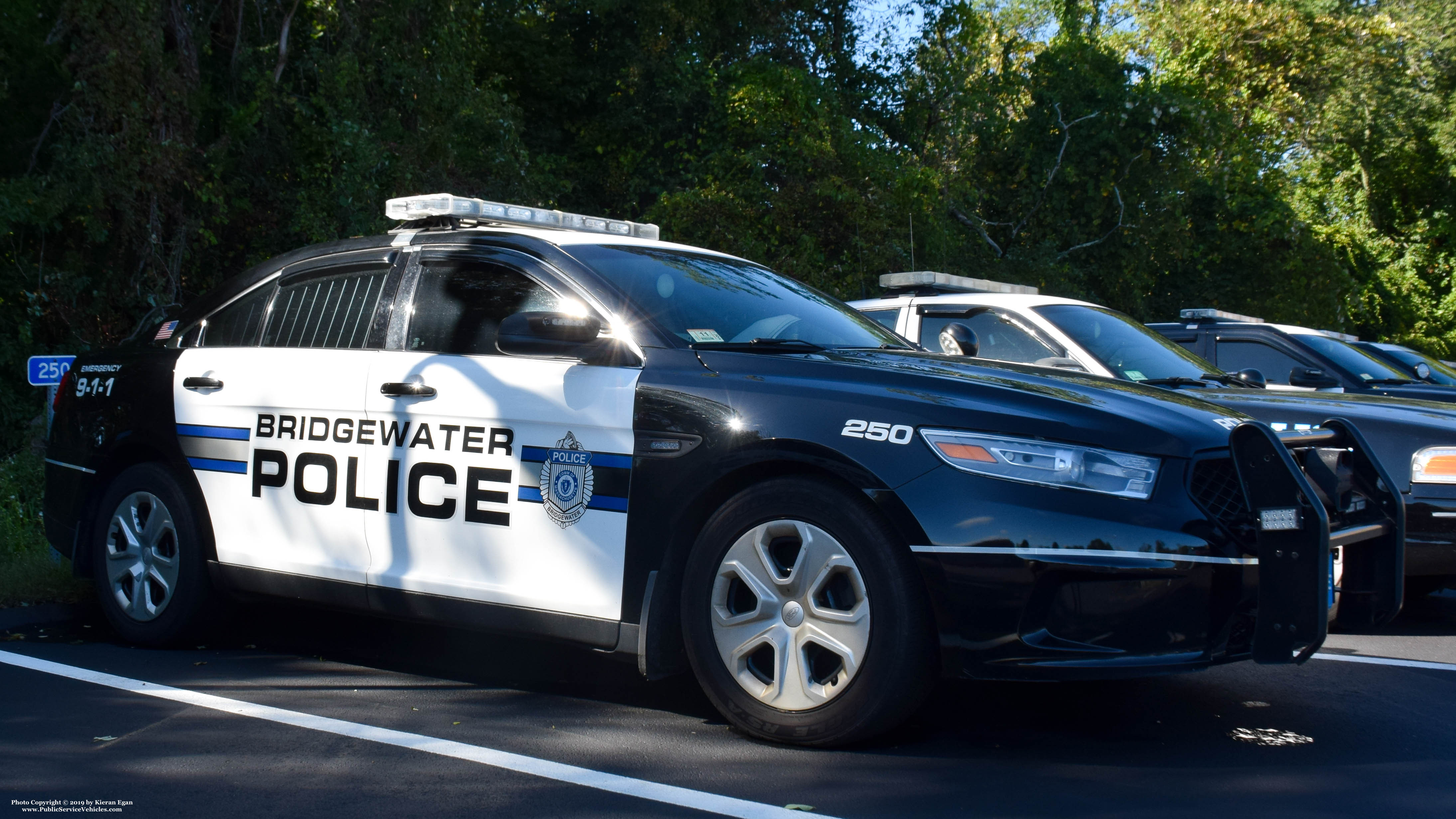 A photo  of Bridgewater Police
            Cruiser 250, a 2013-2017 Ford Police Interceptor Sedan             taken by Kieran Egan
