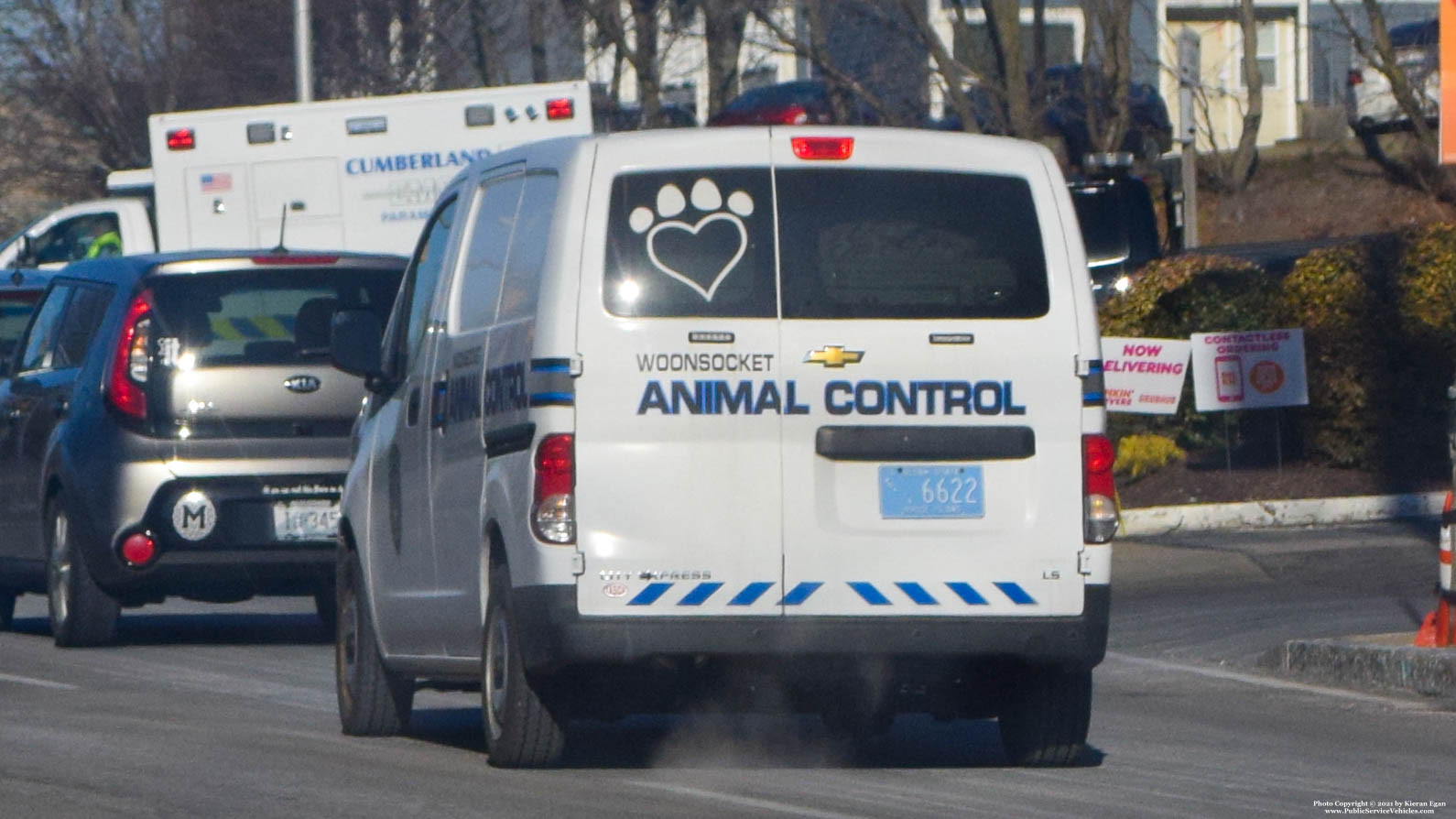 A photo  of Woonsocket Police
            Animal Control Unit, a 2014-2018 Chevrolet City Express LS             taken by Kieran Egan