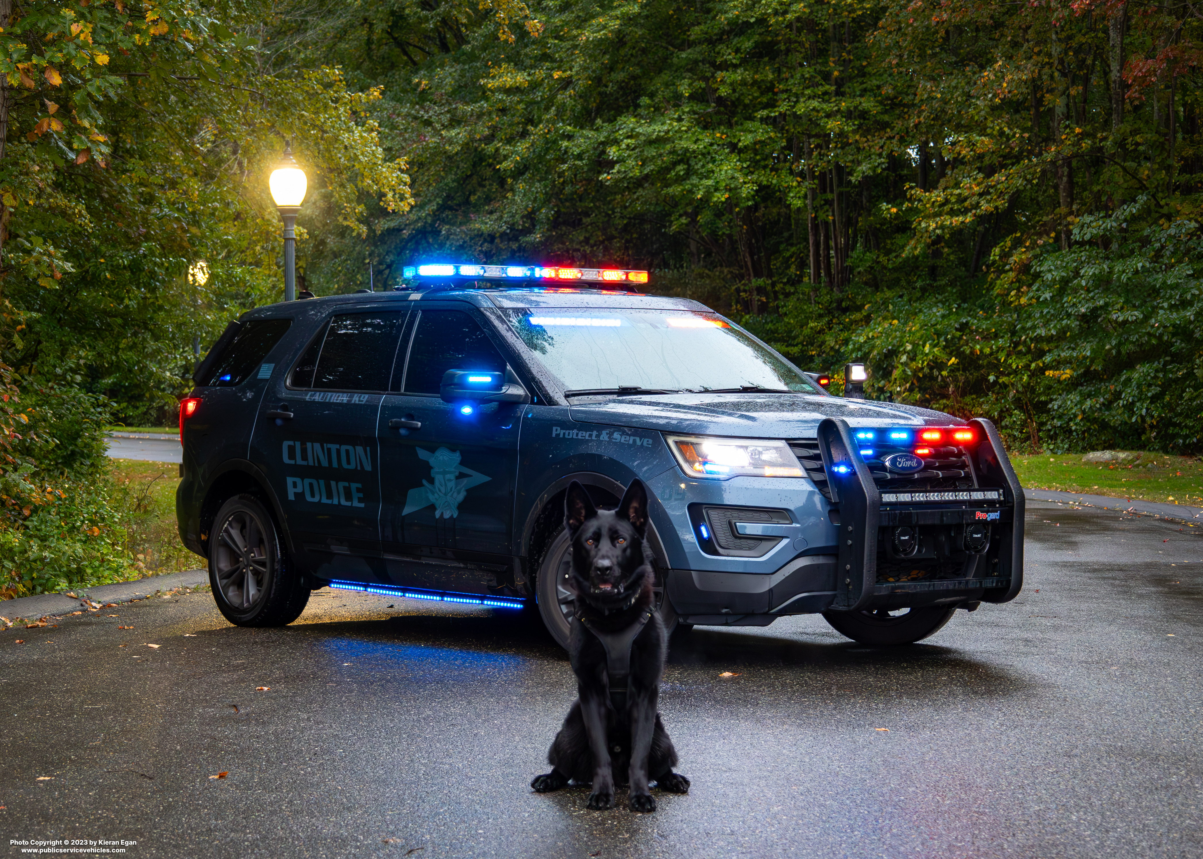 A photo  of Clinton Police
            Car 9, a 2017 Ford Police Interceptor Utility             taken by Kieran Egan