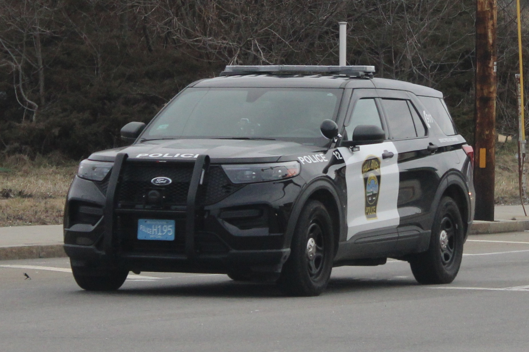 A photo  of Fall River Police
            Car 12, a 2022 Ford Police Interceptor Utility 3.3 Flex Fuel             taken by @riemergencyvehicles