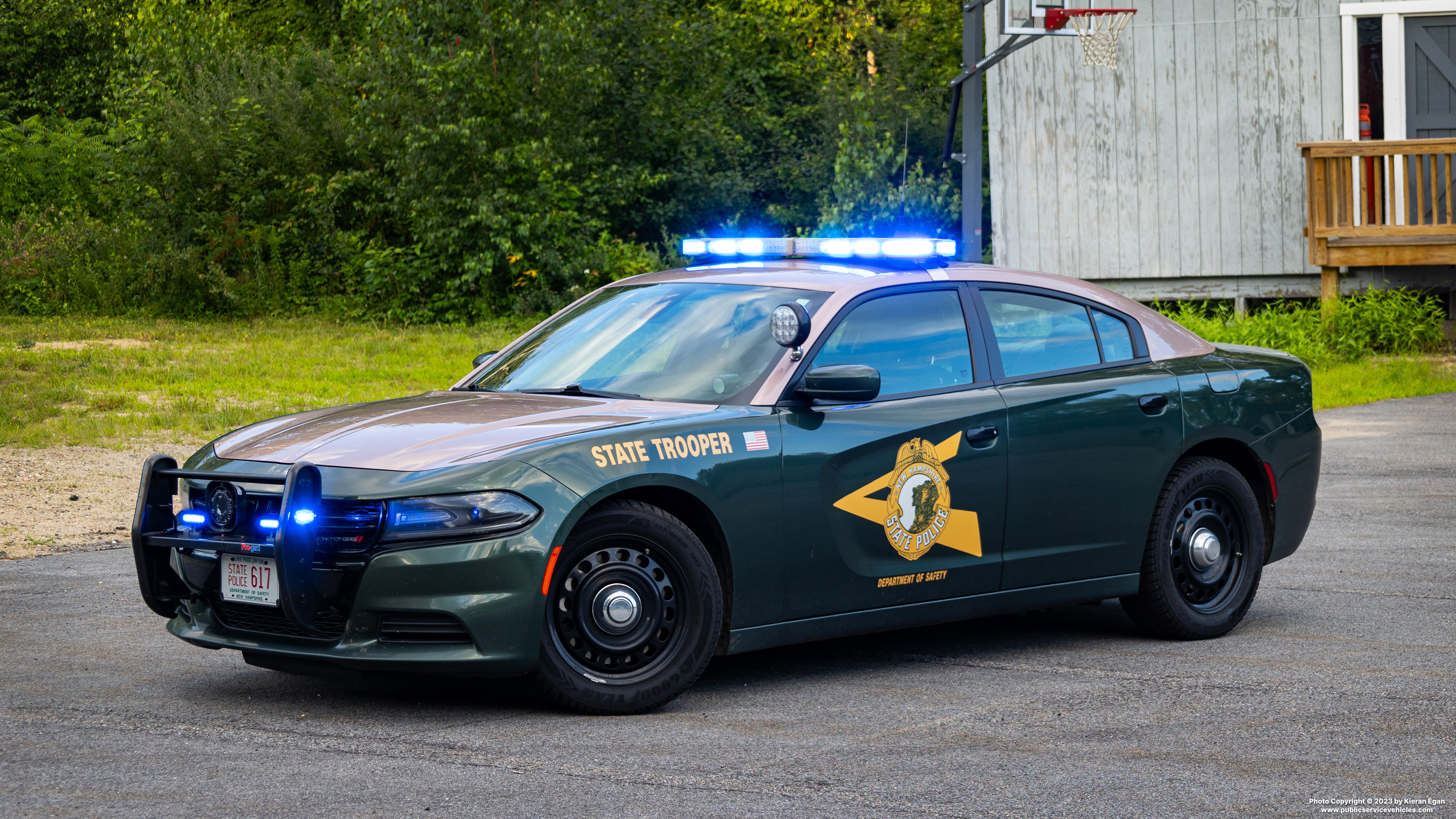 A photo  of New Hampshire State Police
            Cruiser 617, a 2017 Dodge Charger             taken by Kieran Egan