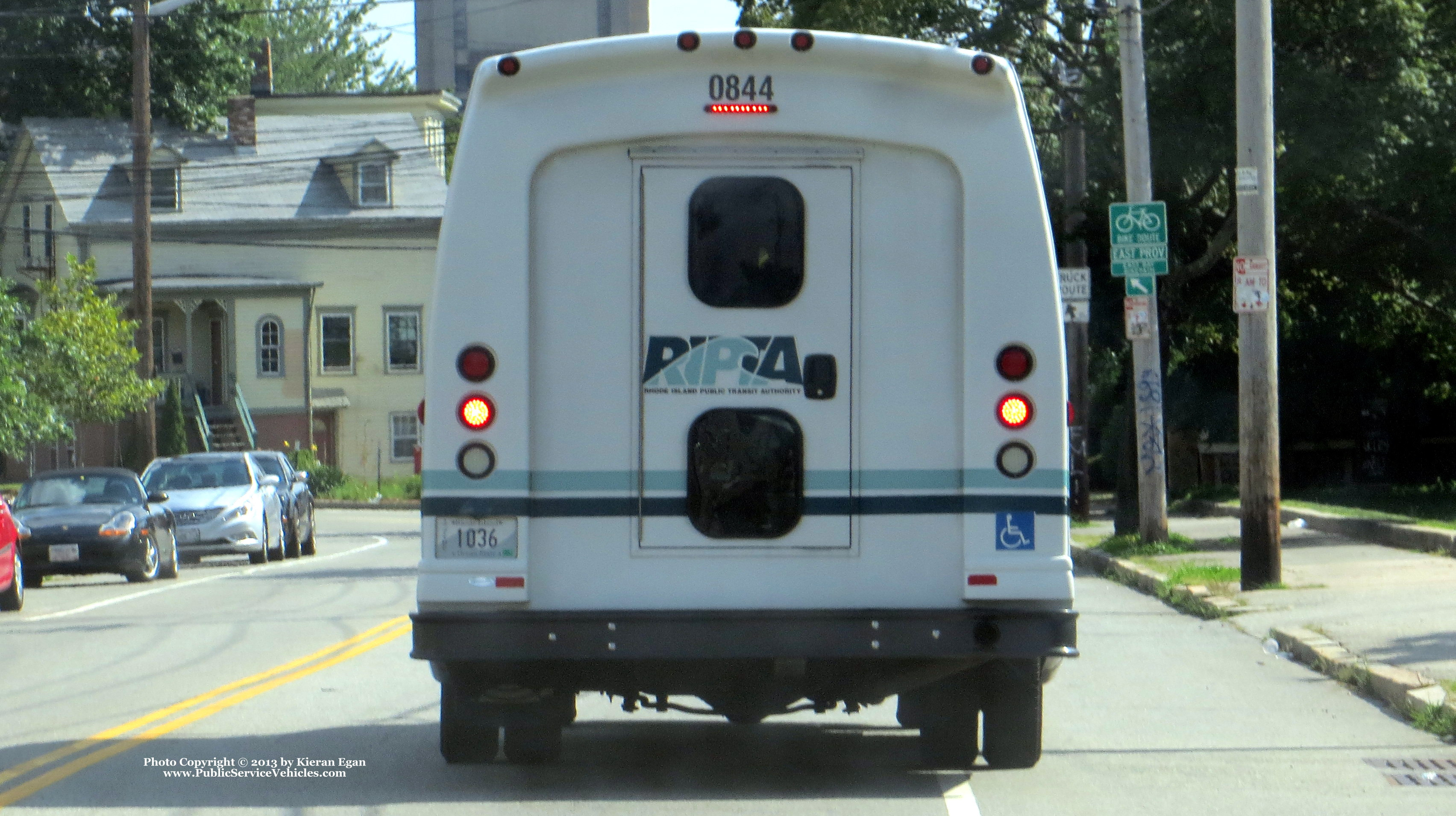 A photo  of Rhode Island Public Transit Authority
            Flex Van 0844, a 2008 Ford E-450 Bus             taken by Kieran Egan