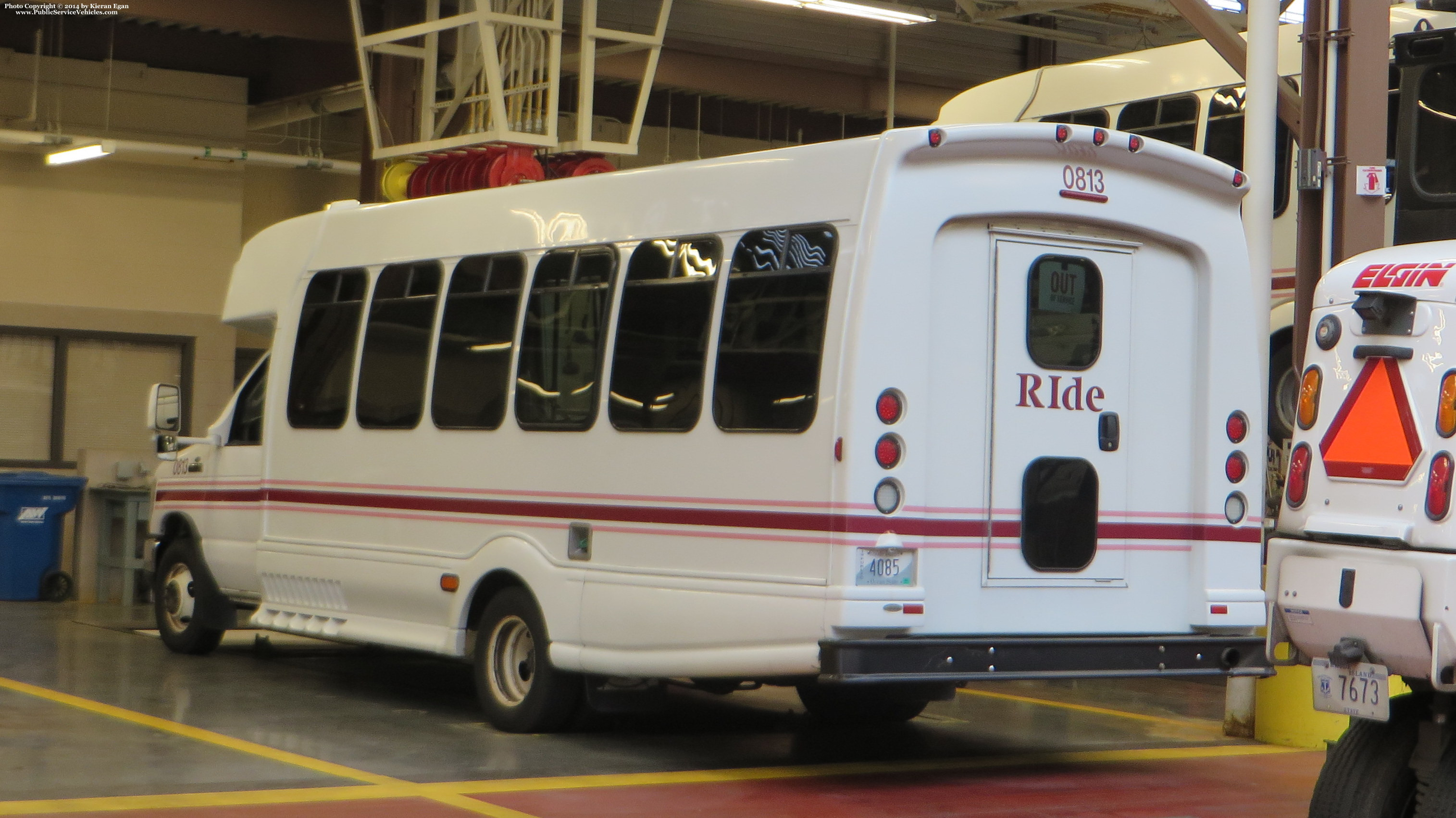 A photo  of Rhode Island Public Transit Authority
            Paratransit Bus 0813, a 2008 Ford E-450 Bus             taken by Kieran Egan