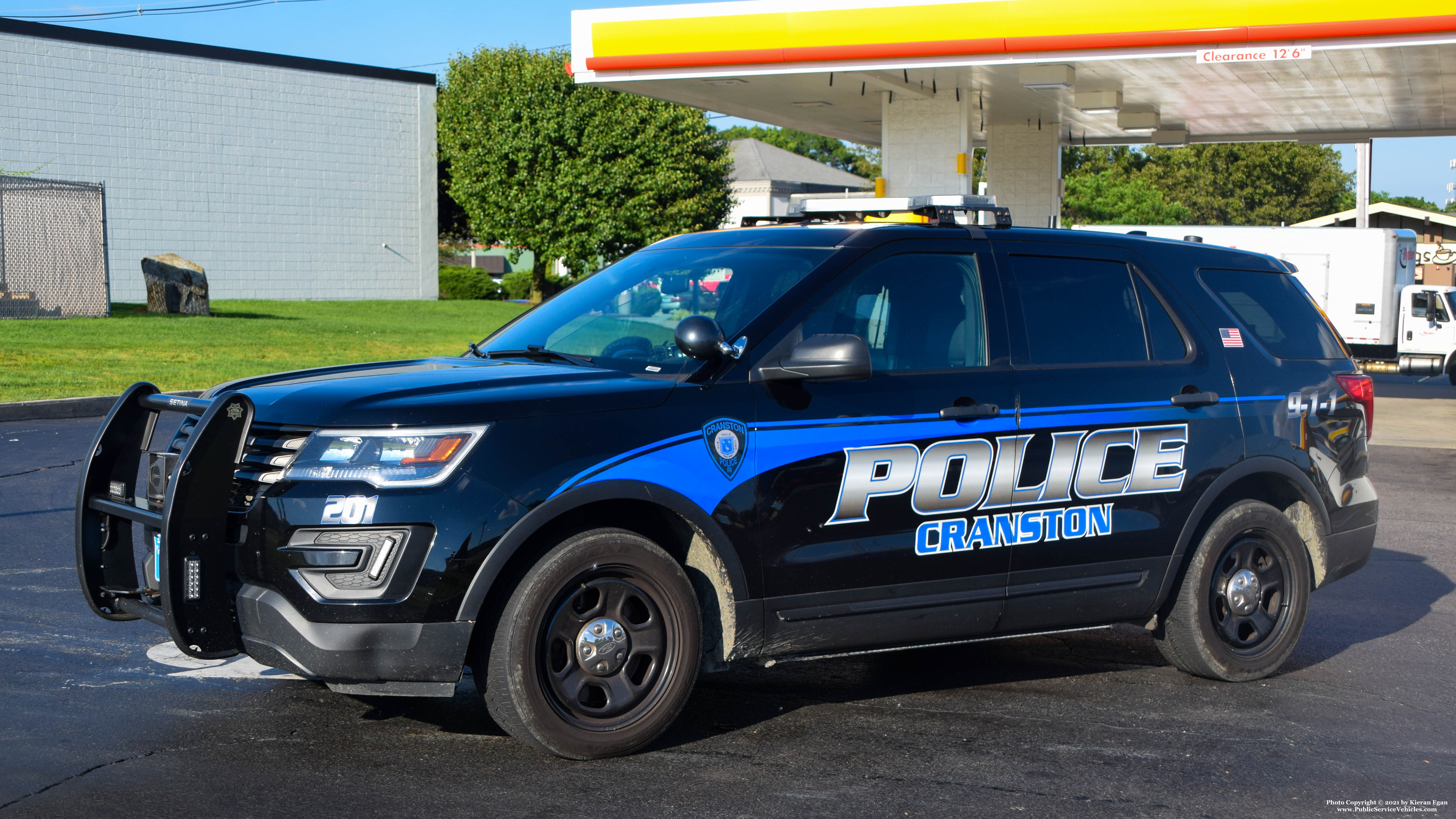 A photo  of Cranston Police
            Cruiser 201, a 2018 Ford Police Interceptor Utility             taken by Kieran Egan