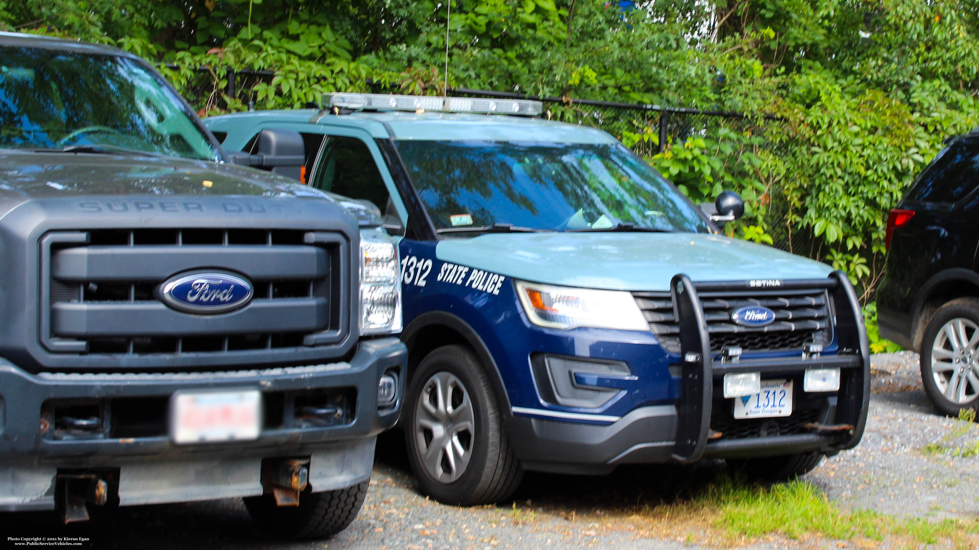 A photo  of Massachusetts State Police
            Cruiser 1312, a 2016 Ford Police Interceptor Utility             taken by Kieran Egan