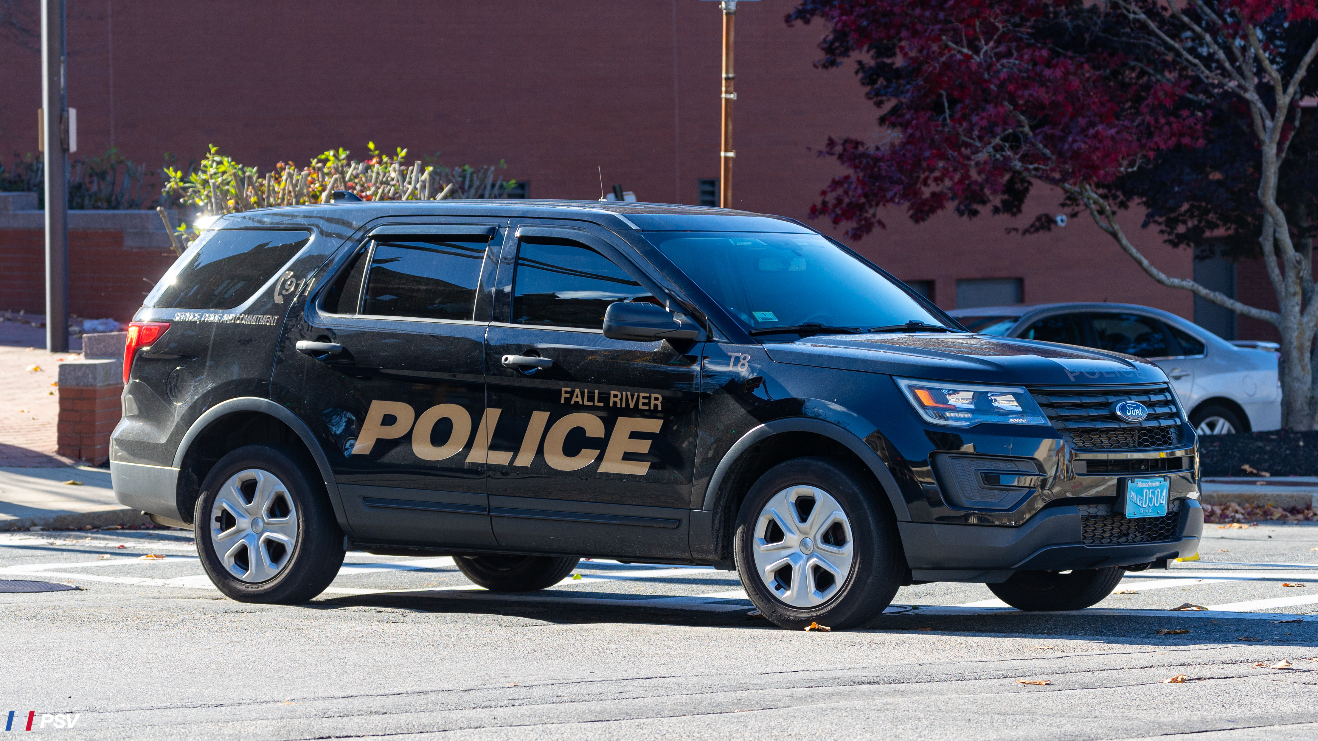 A photo  of Fall River Police
            T-8, a 2017 Ford Police Interceptor Utility             taken by Kieran Egan