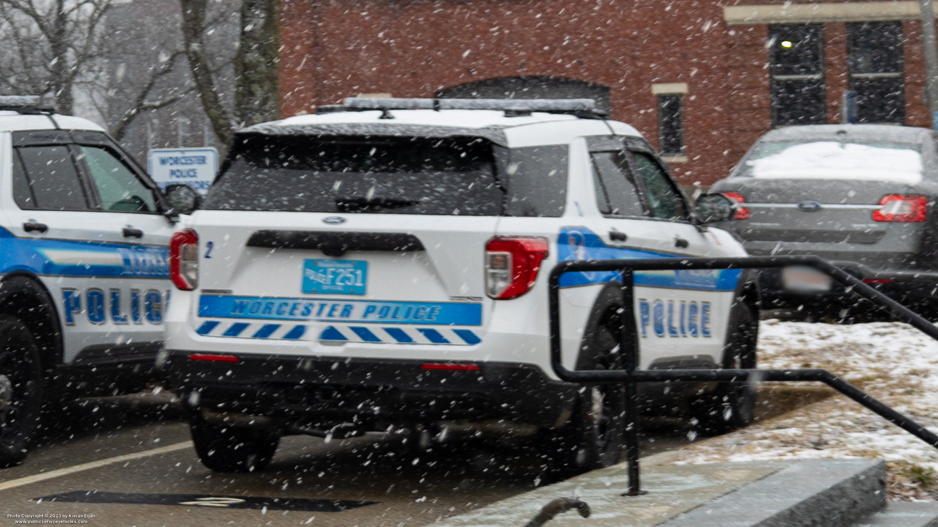 A photo  of Worcester Police
            Cruiser 2, a 2022 Ford Police Interceptor Utility             taken by Kieran Egan