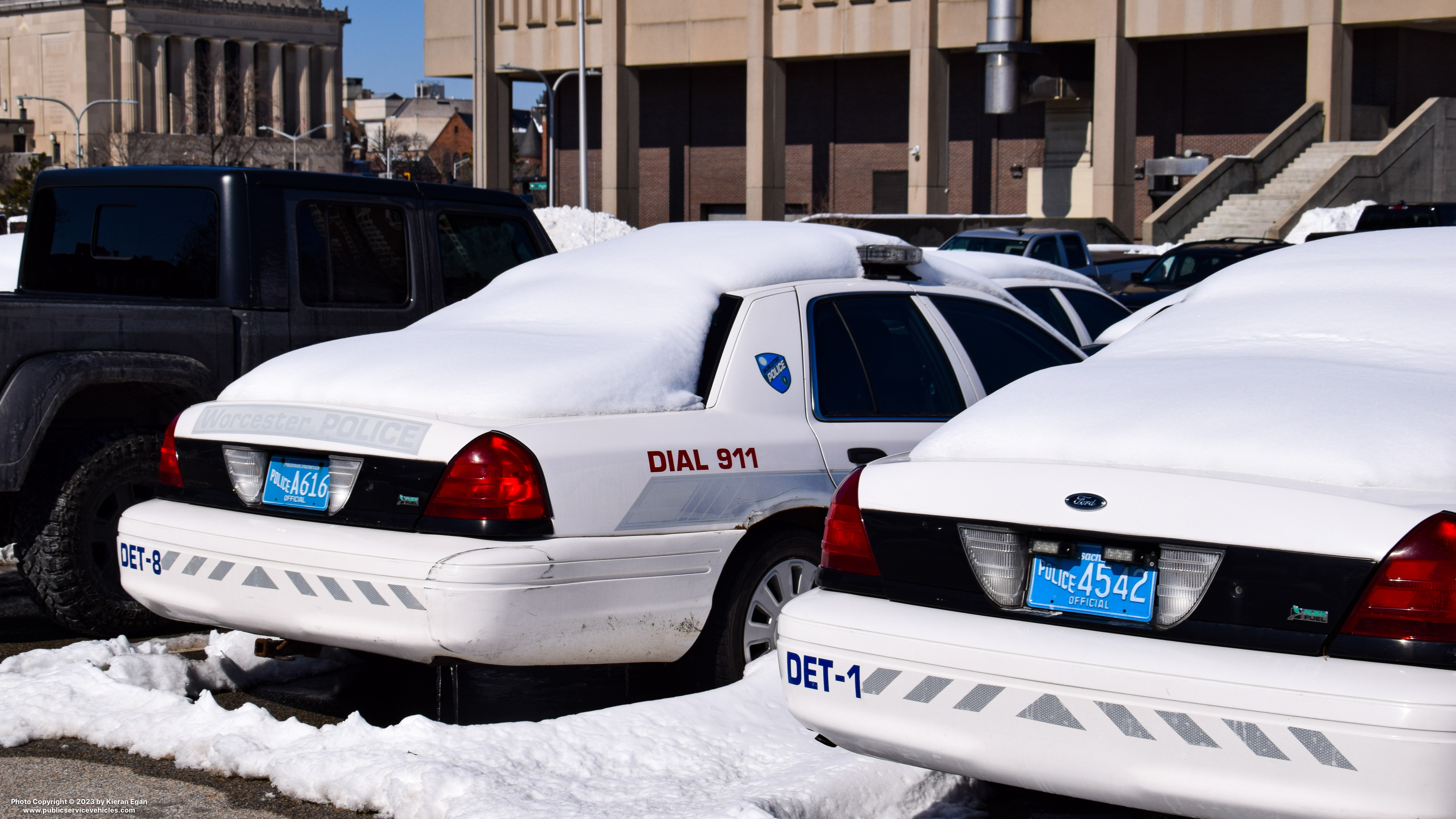 A photo  of Worcester Police
            Detail 8, a 2011 Ford Crown Victoria Police Interceptor             taken by Kieran Egan