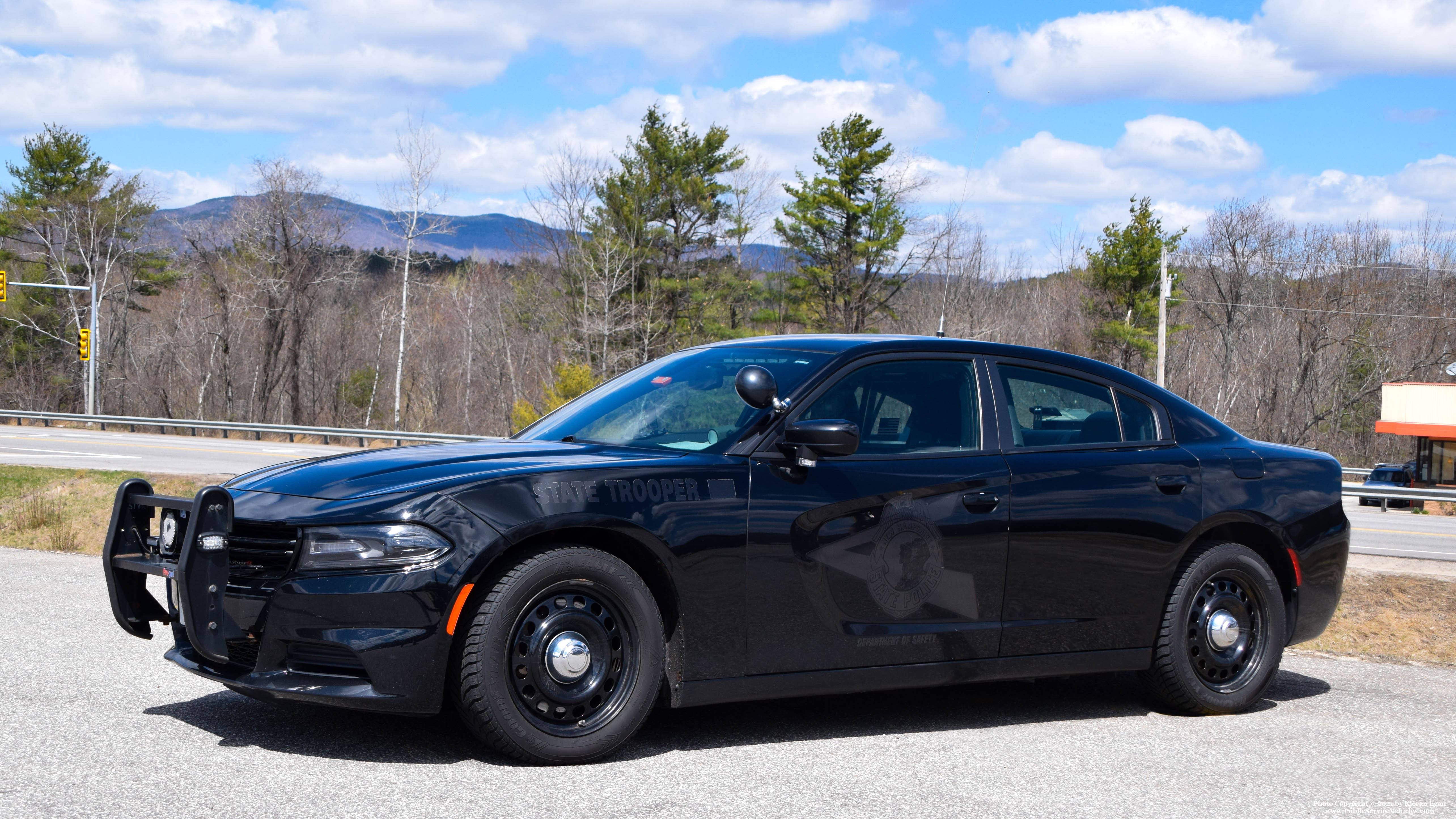 A photo  of New Hampshire State Police
            Cruiser 408, a 2015-2016 Dodge Charger             taken by Kieran Egan
