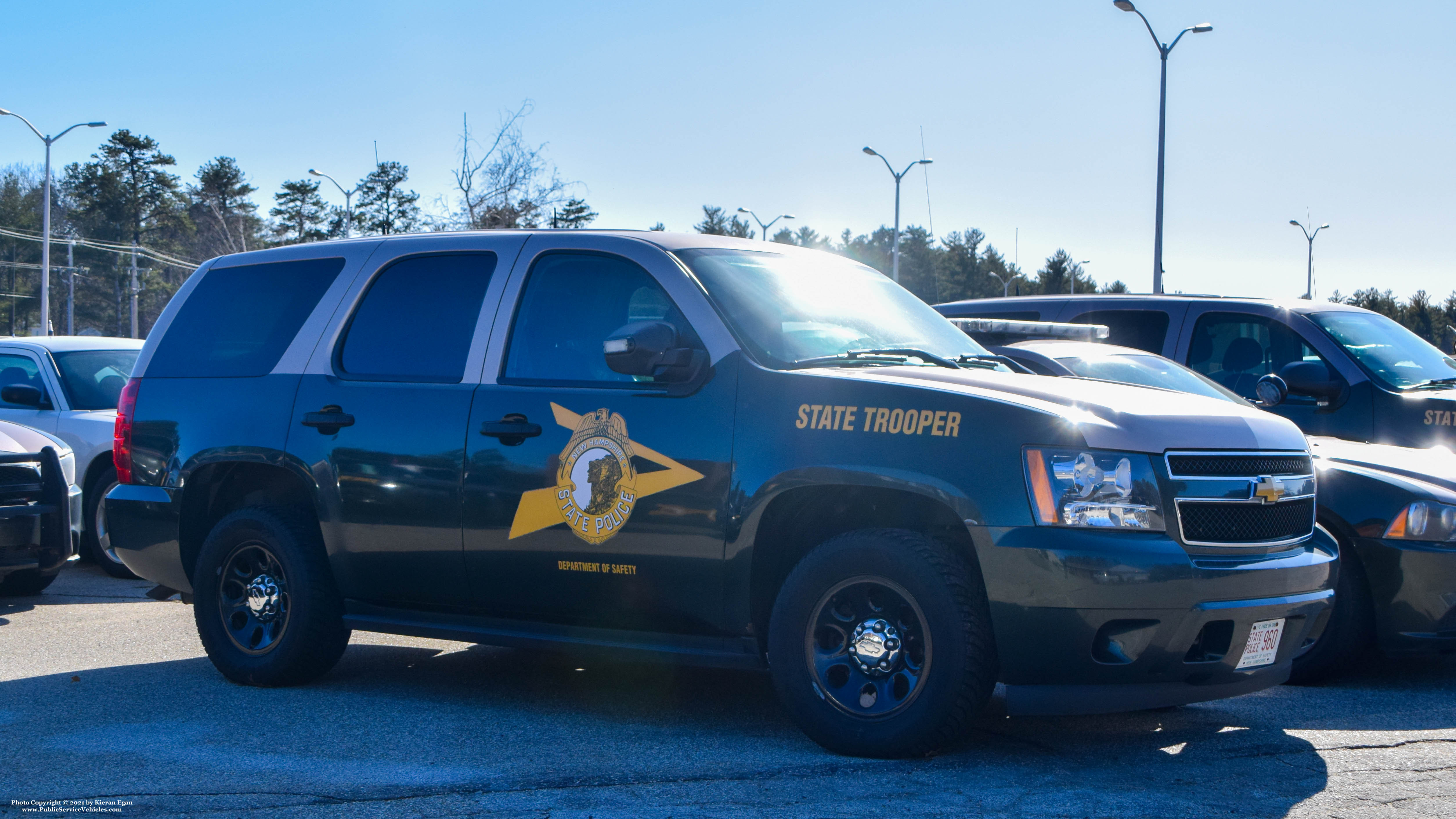 A photo  of New Hampshire State Police
            Cruiser 960, a 2007-2013 Chevrolet Tahoe             taken by Kieran Egan