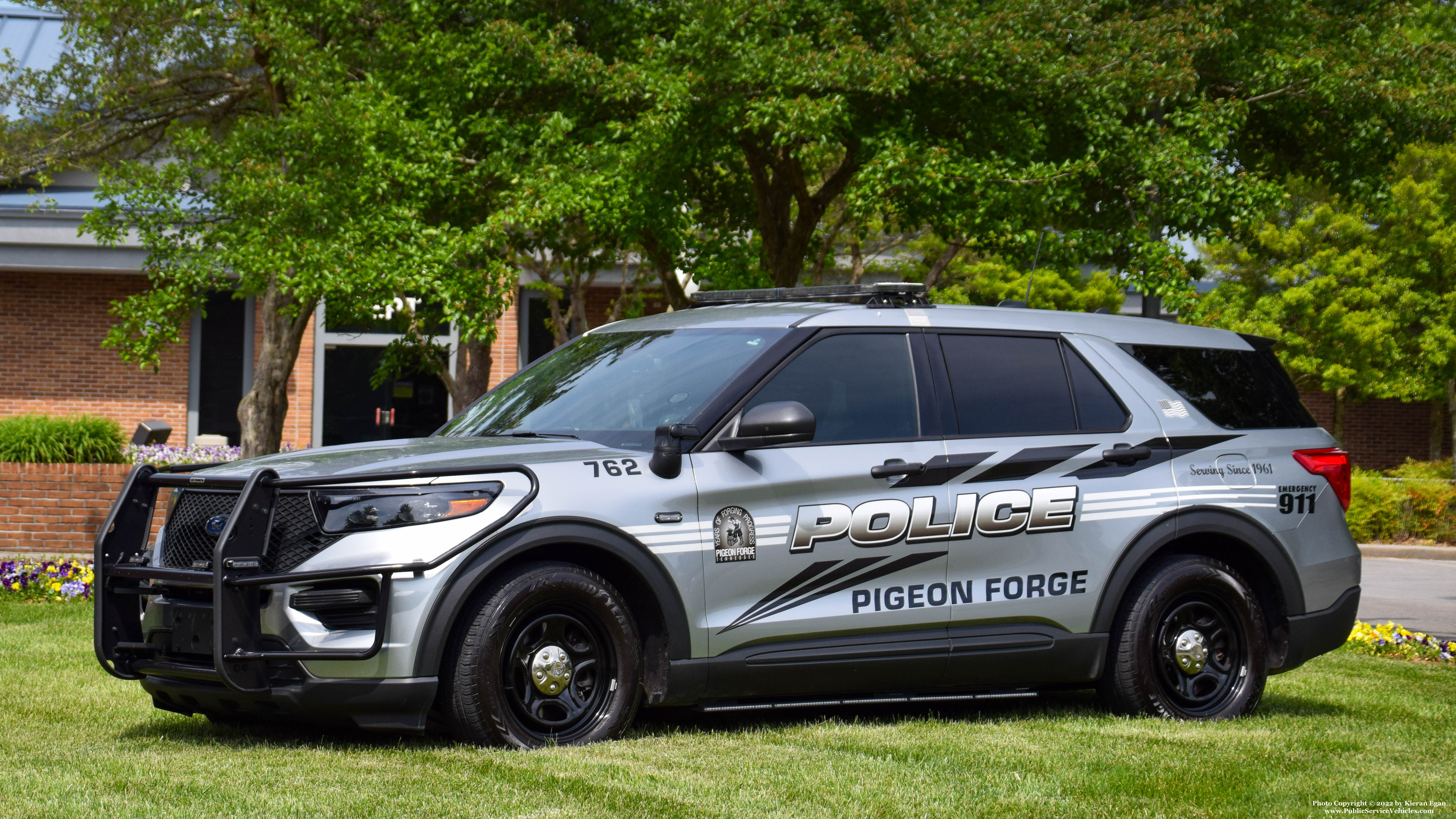 A photo  of Pigeon Forge Police
            Cruiser 762, a 2020-2022 Ford Police Interceptor Utility             taken by Kieran Egan