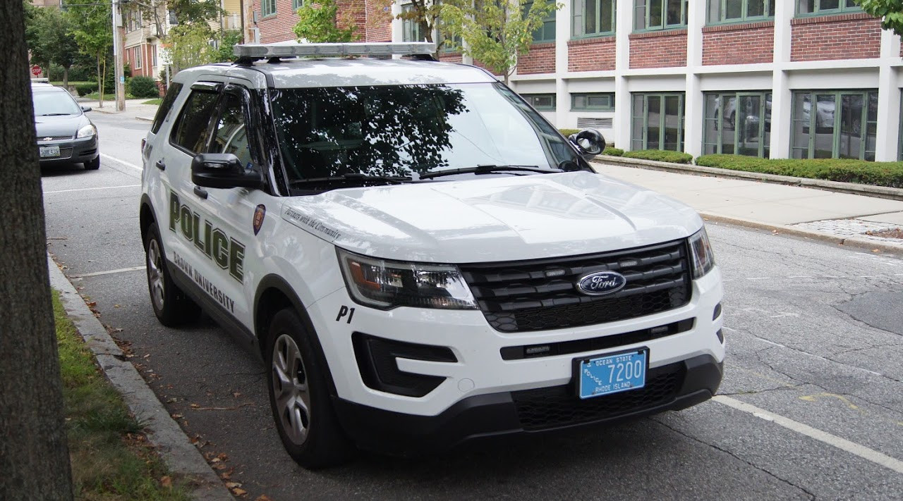 A photo  of Brown University Police
            Patrol 1, a 2019 Ford Police Interceptor Utility             taken by Jamian Malo