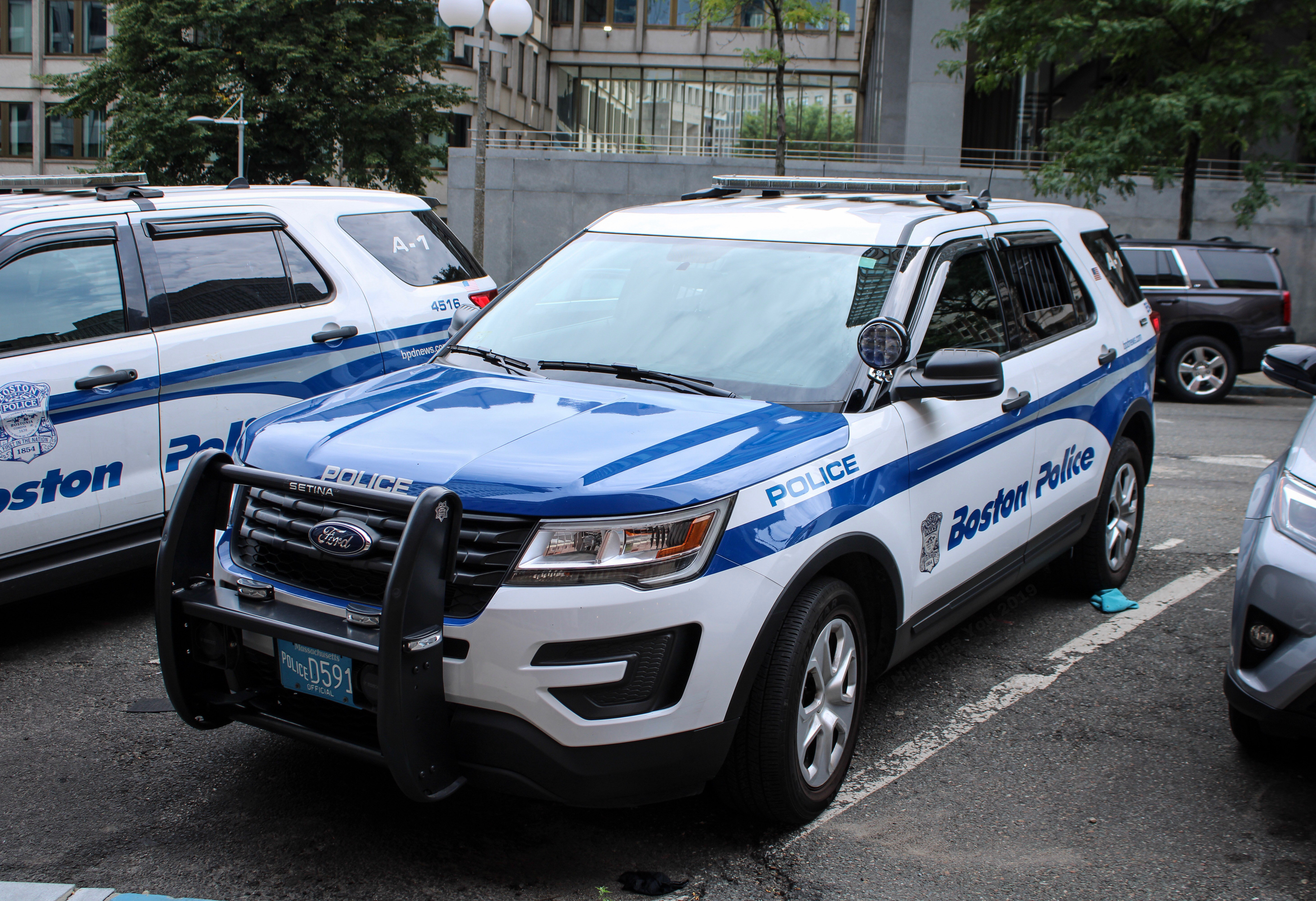 A photo  of Boston Police
            Cruiser 8543, a 2018 Ford Police Interceptor Utility             taken by Nicholas You