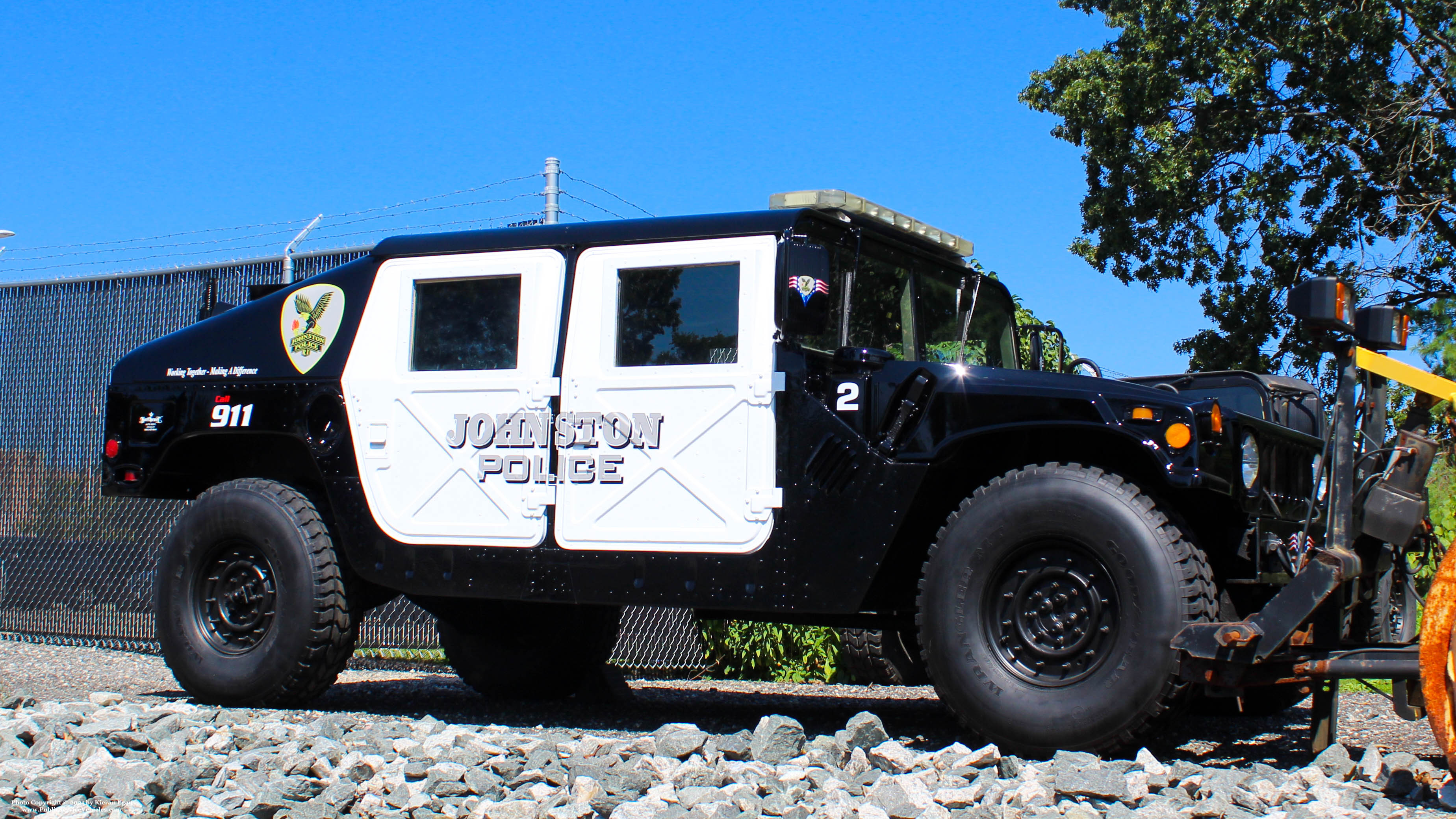 A photo  of Johnston Police
            Humvee, a 1980-1995 AM General Humvee             taken by Kieran Egan