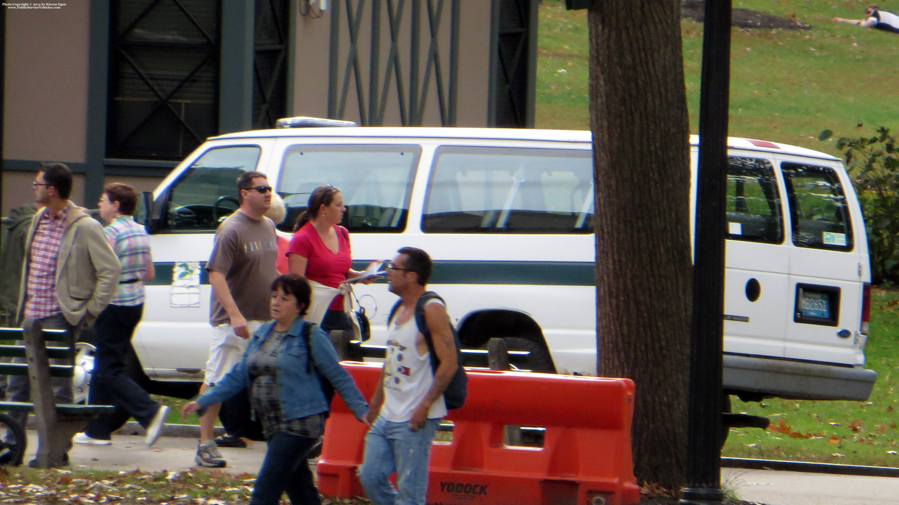 A photo  of Boston Parks & Recreation
            Personnel Van, a 1997 Ford Club Wagon             taken by Kieran Egan