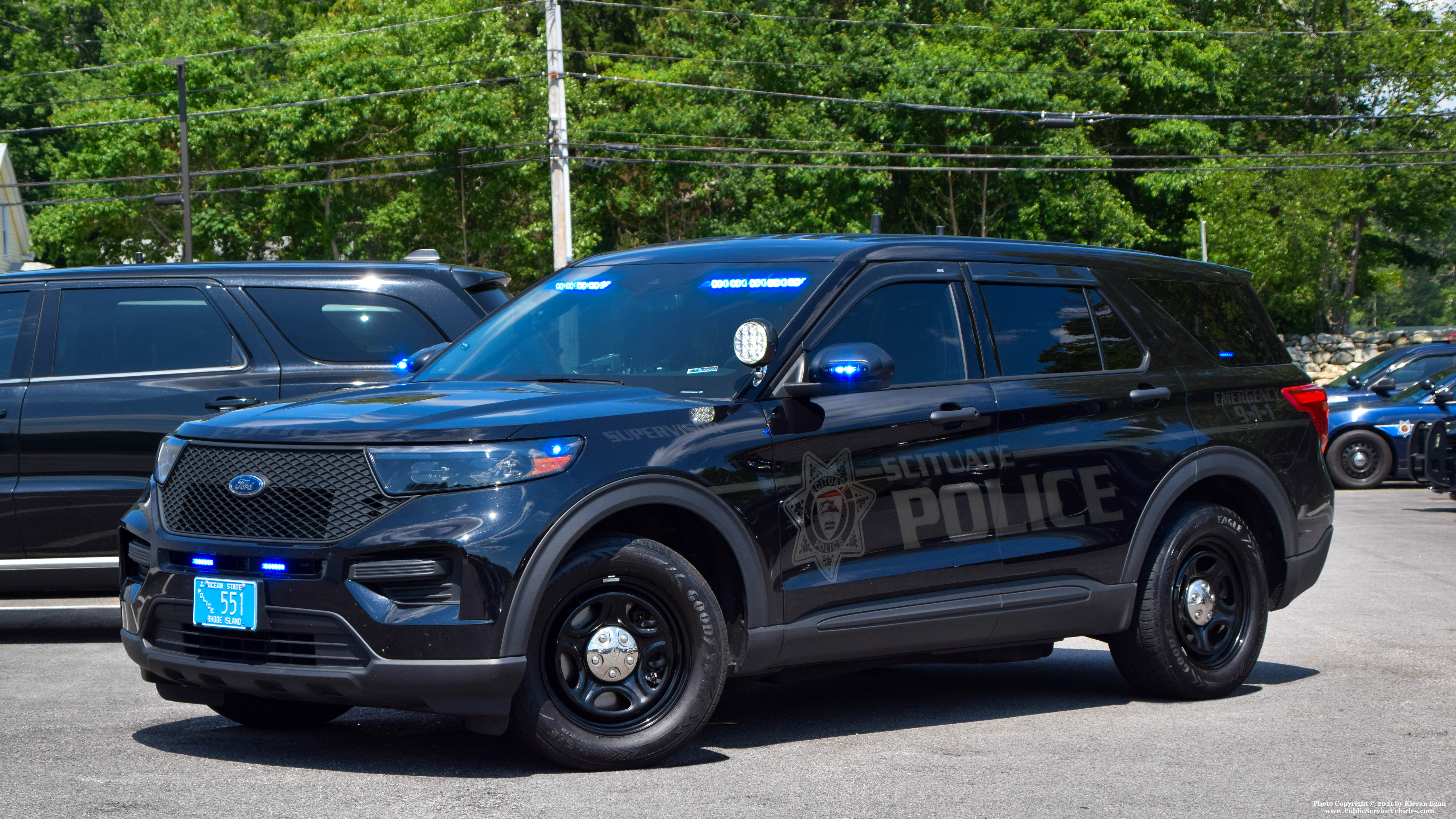 A photo  of Scituate Police
            Cruiser 551, a 2020 Ford Police Interceptor Utility             taken by Kieran Egan