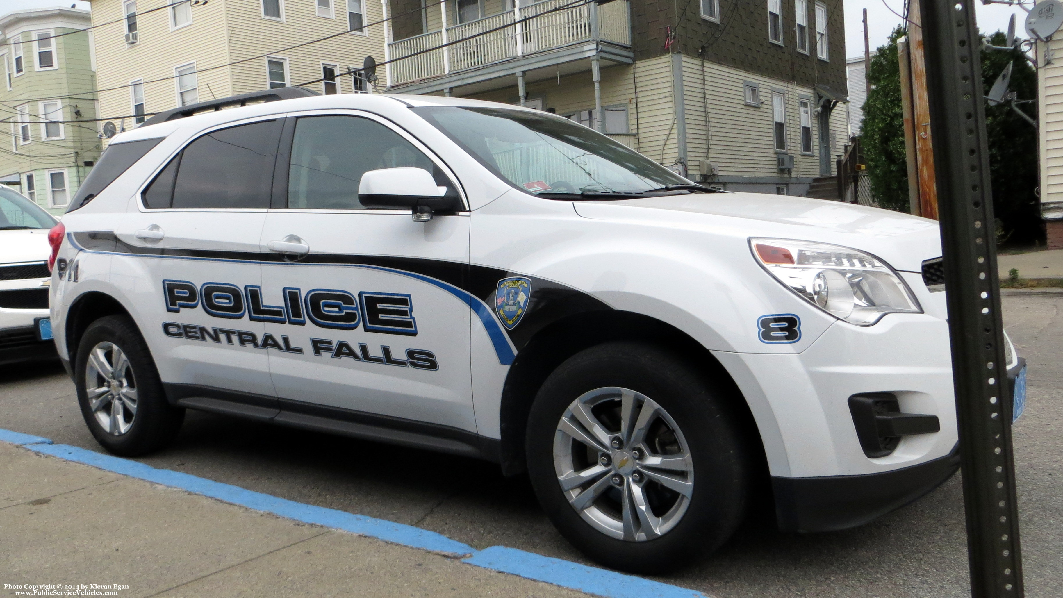 A photo  of Central Falls Police
            Car 8, a 2010-2014 Chevrolet Equinox             taken by Kieran Egan