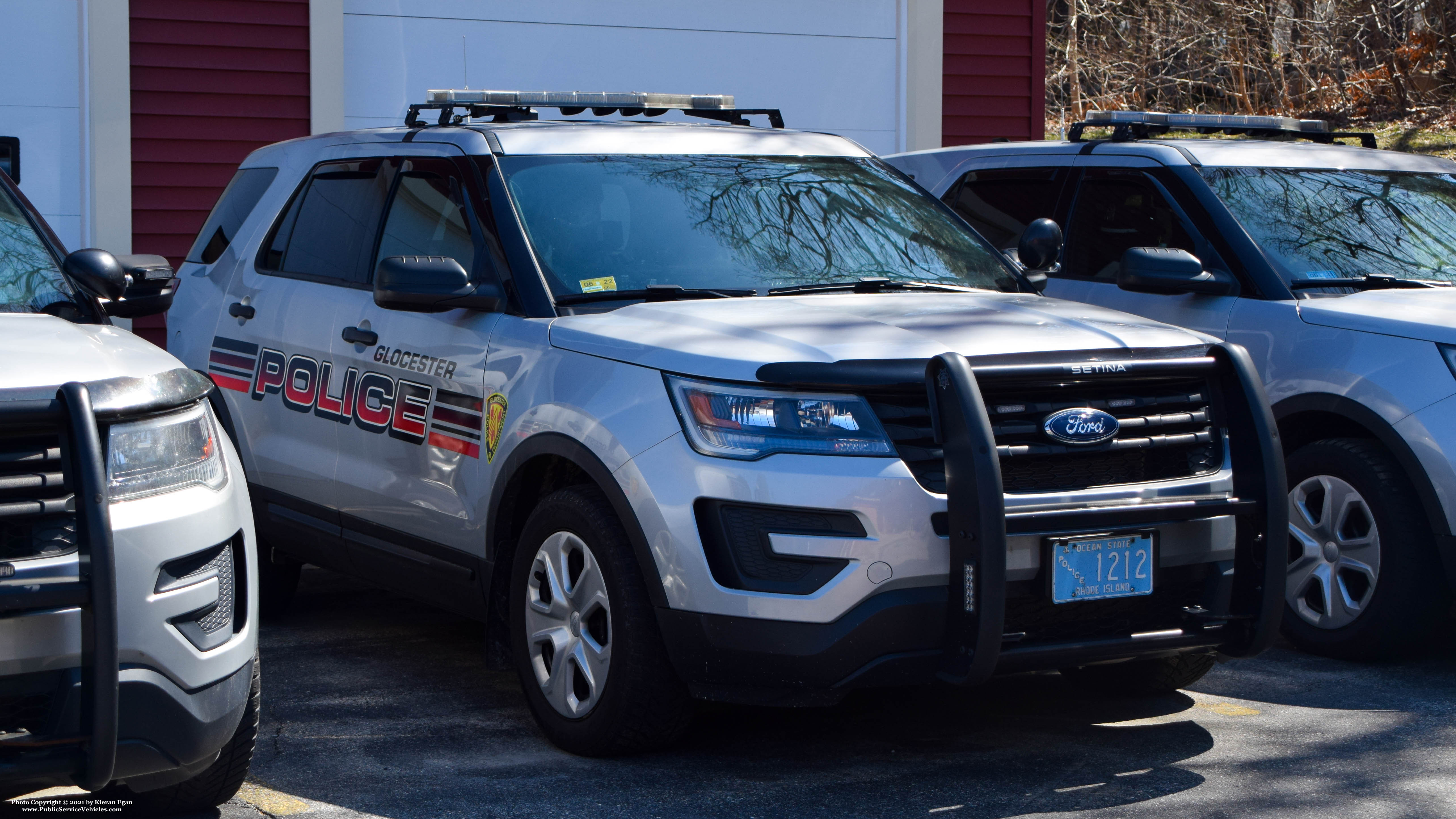 A photo  of Glocester Police
            Cruiser 1212, a 2016-2019 Ford Police Interceptor Utility             taken by Kieran Egan