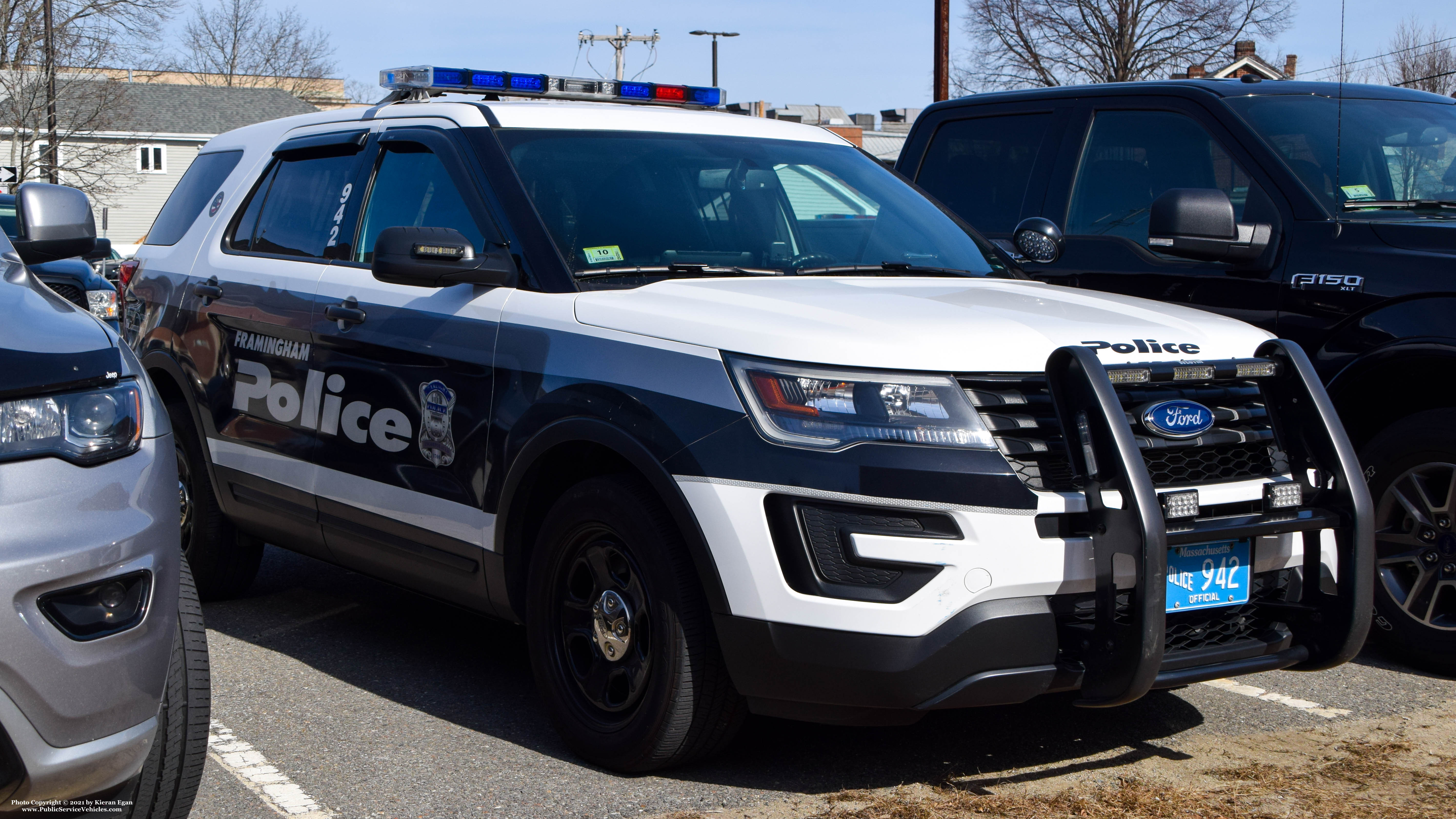 A photo  of Framingham Police
            Cruiser 942, a 2016-2019 Ford Police Interceptor Utility             taken by Kieran Egan
