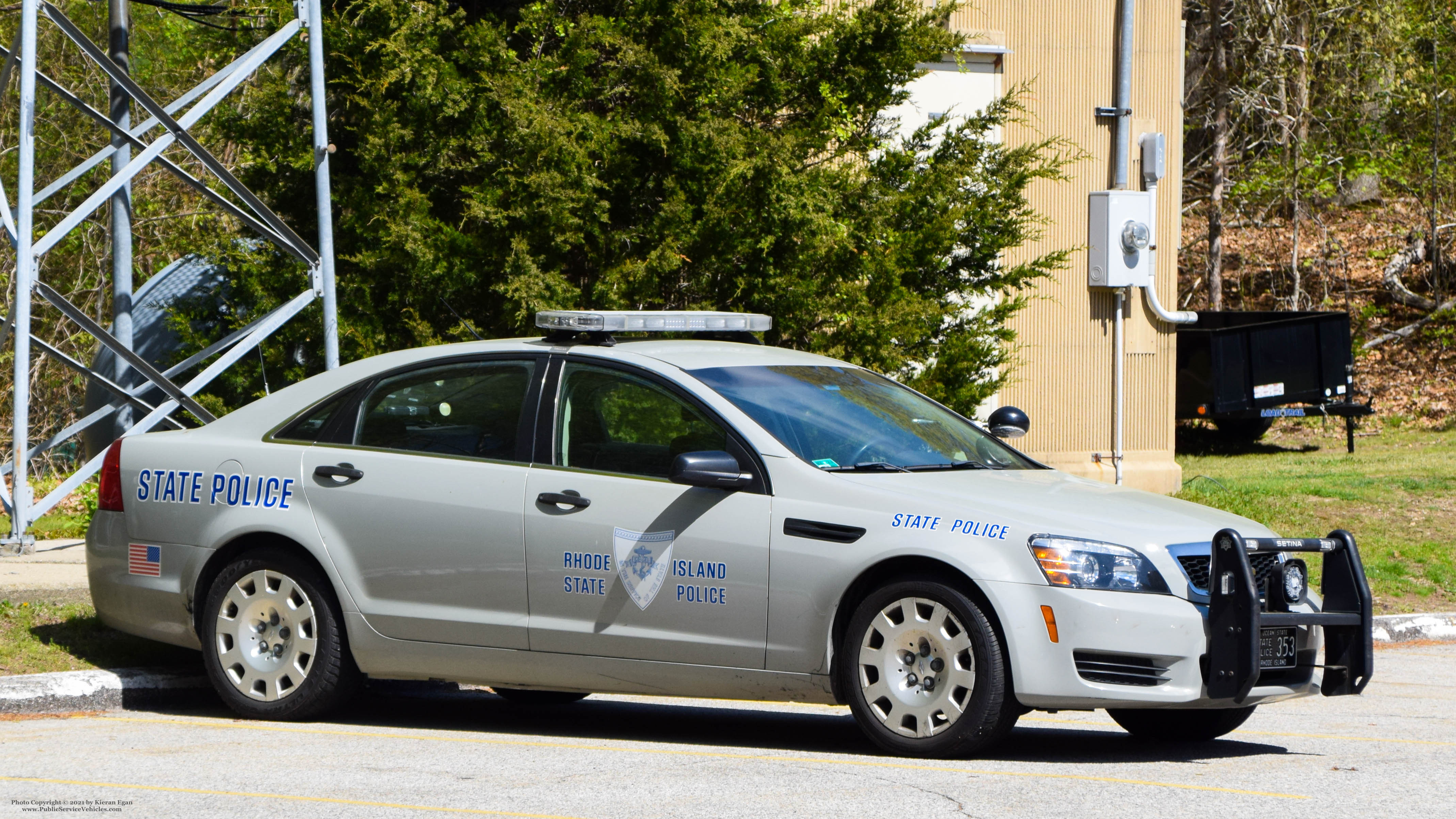 A photo  of Rhode Island State Police
            Cruiser 353, a 2013 Chevrolet Caprice             taken by Kieran Egan