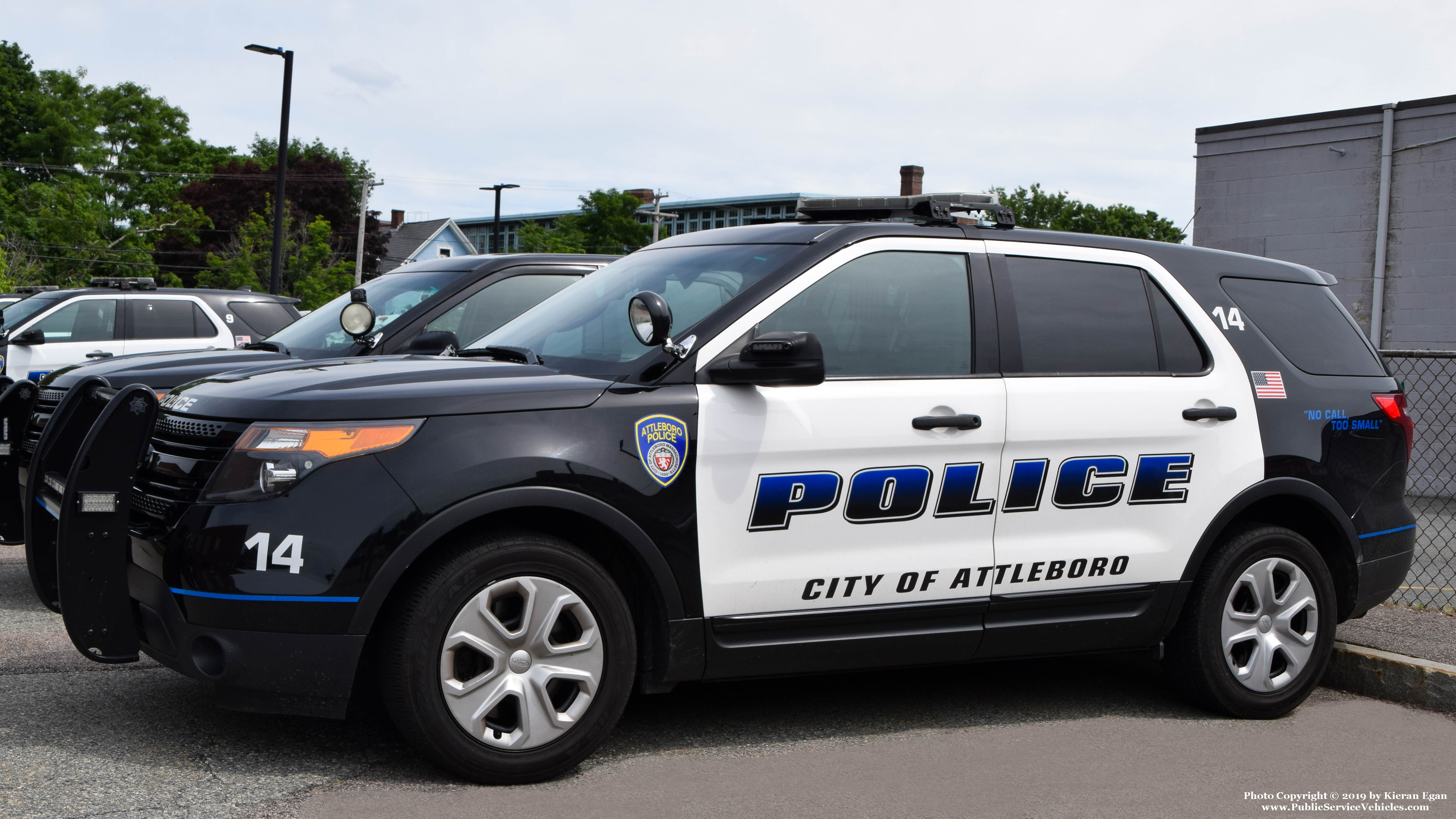 A photo  of Attleboro Police
            Car 14, a 2014 Ford Police Interceptor Utility             taken by Kieran Egan