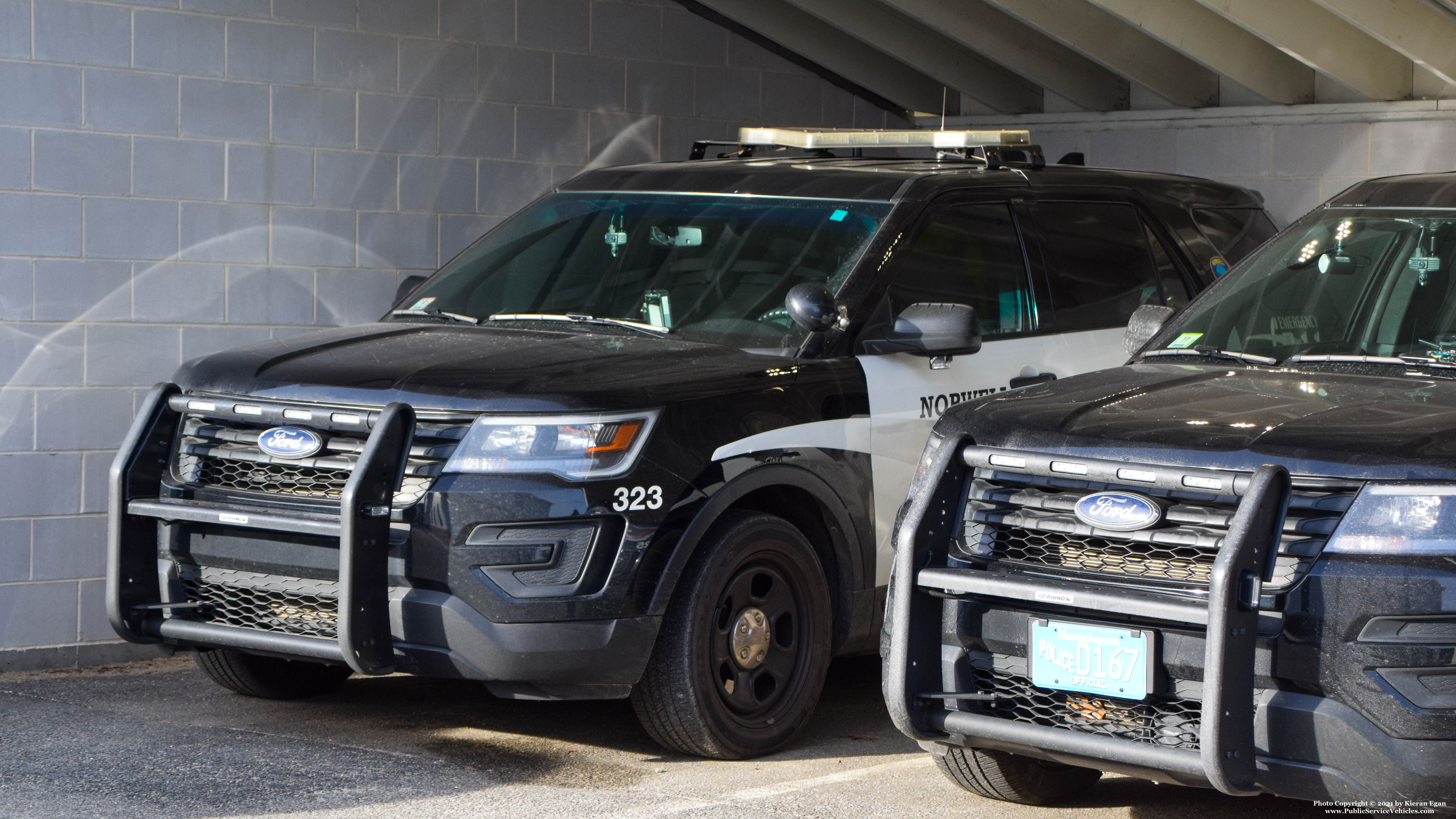 A photo  of Norwell Police
            Cruiser 323, a 2016-2019 Ford Police Interceptor Utility             taken by Kieran Egan