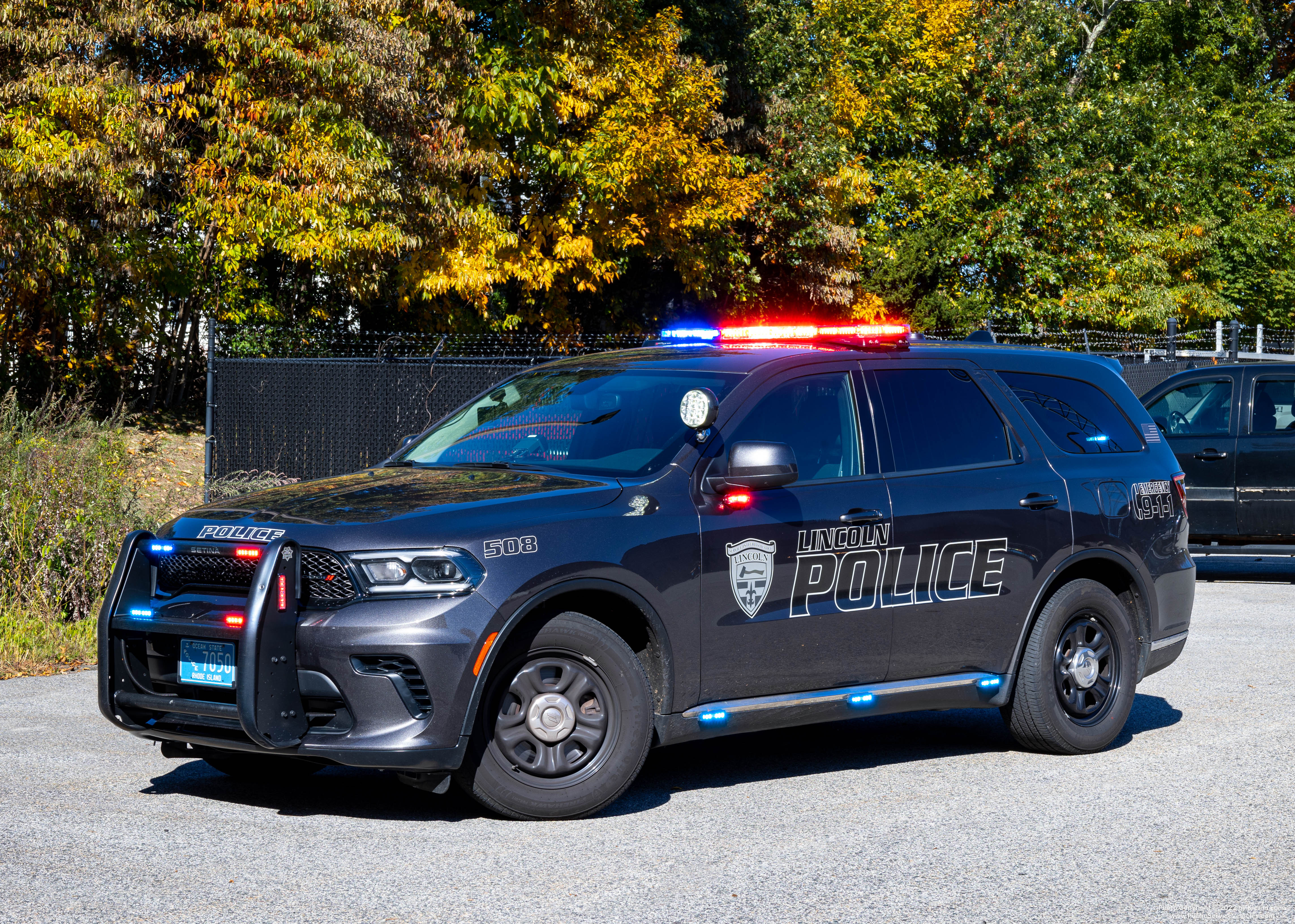 A photo  of Lincoln Police
            Cruiser 508, a 2021 Dodge Durango             taken by Kieran Egan