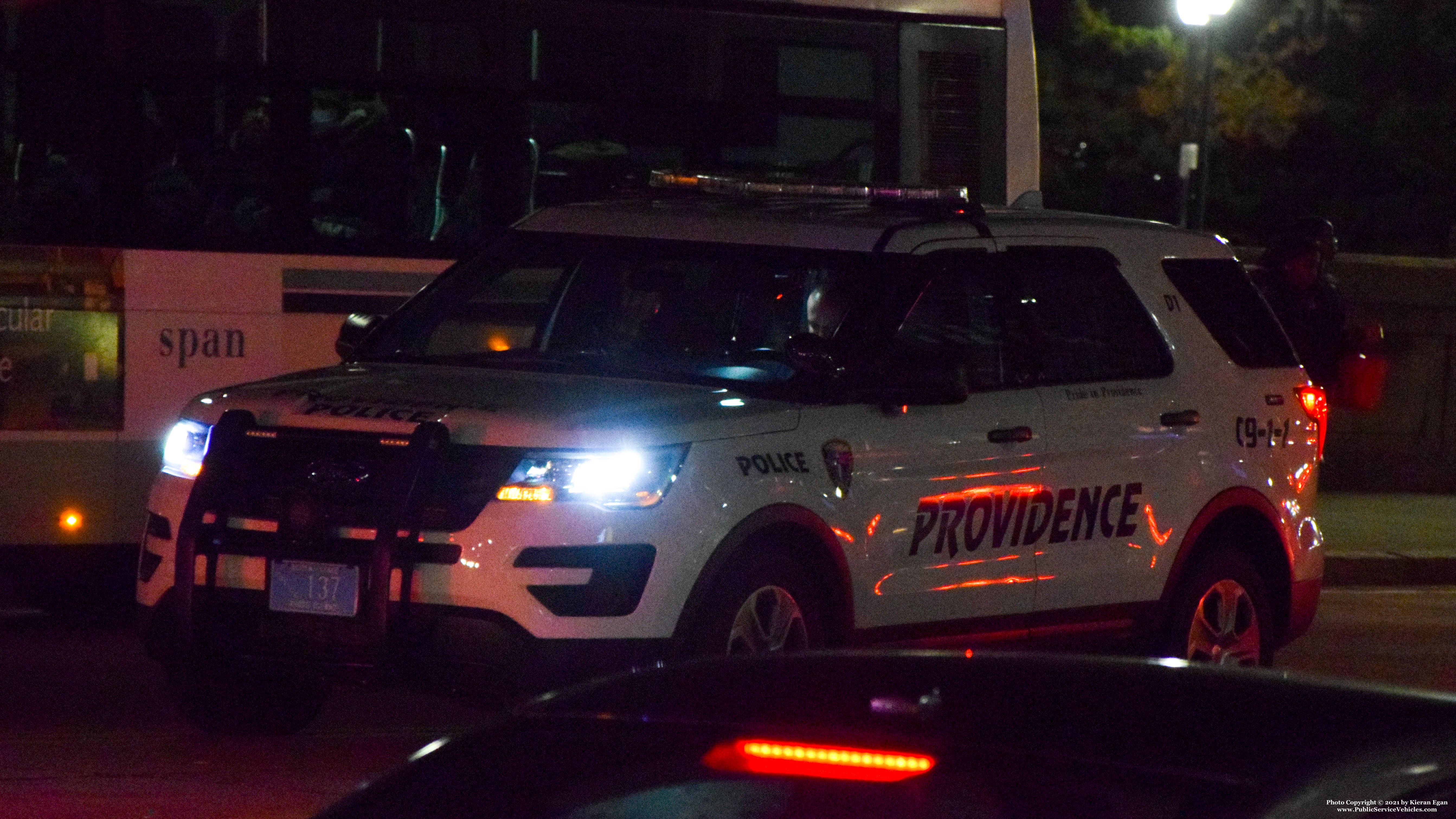 A photo  of Providence Police
            Cruiser 137, a 2017 Ford Police Interceptor Utility             taken by Kieran Egan