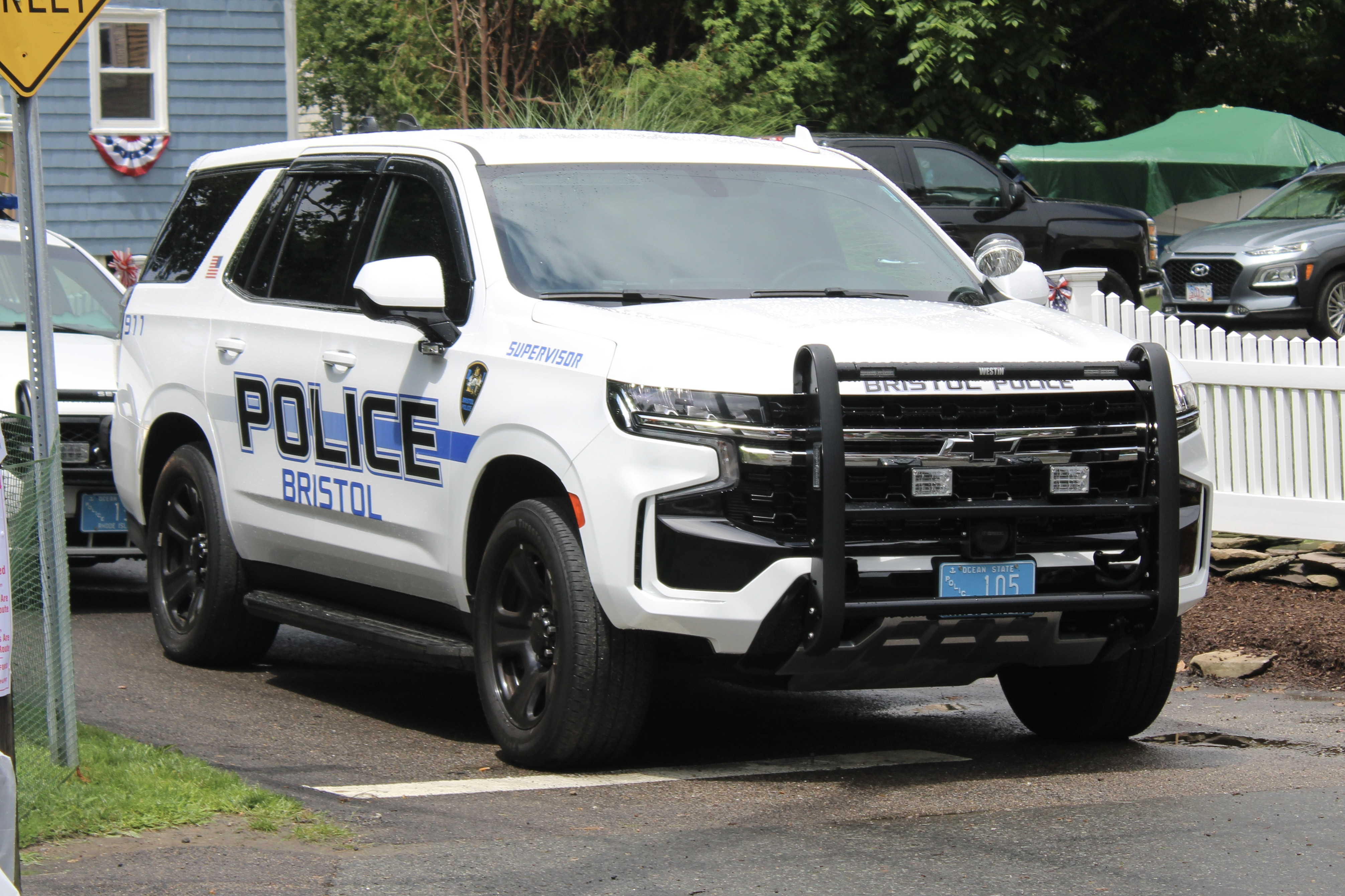 A photo  of Bristol Police
            Cruiser 105, a 2021 Chevrolet Tahoe             taken by @riemergencyvehicles
