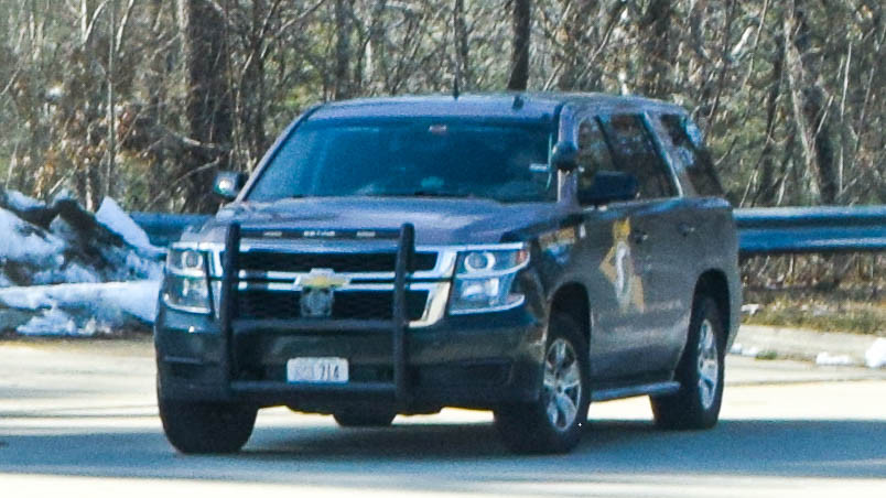 A photo  of New Hampshire State Police
            Cruiser 714, a 2014-2019 Chevrolet Tahoe             taken by Kieran Egan