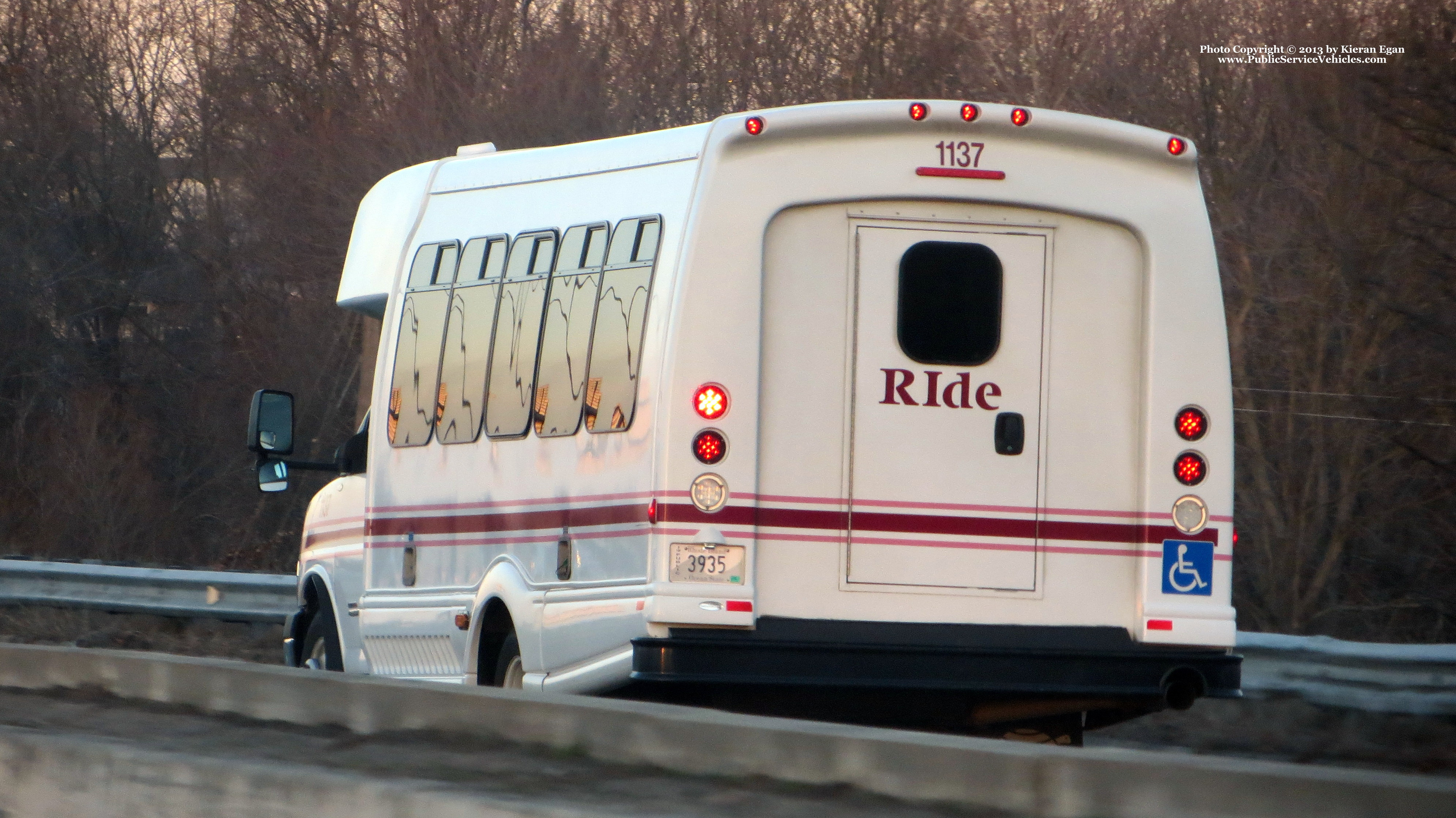 A photo  of Rhode Island Public Transit Authority
            Paratransit Bus 21137, a 2011 Chevrolet 4500 Bus             taken by Kieran Egan