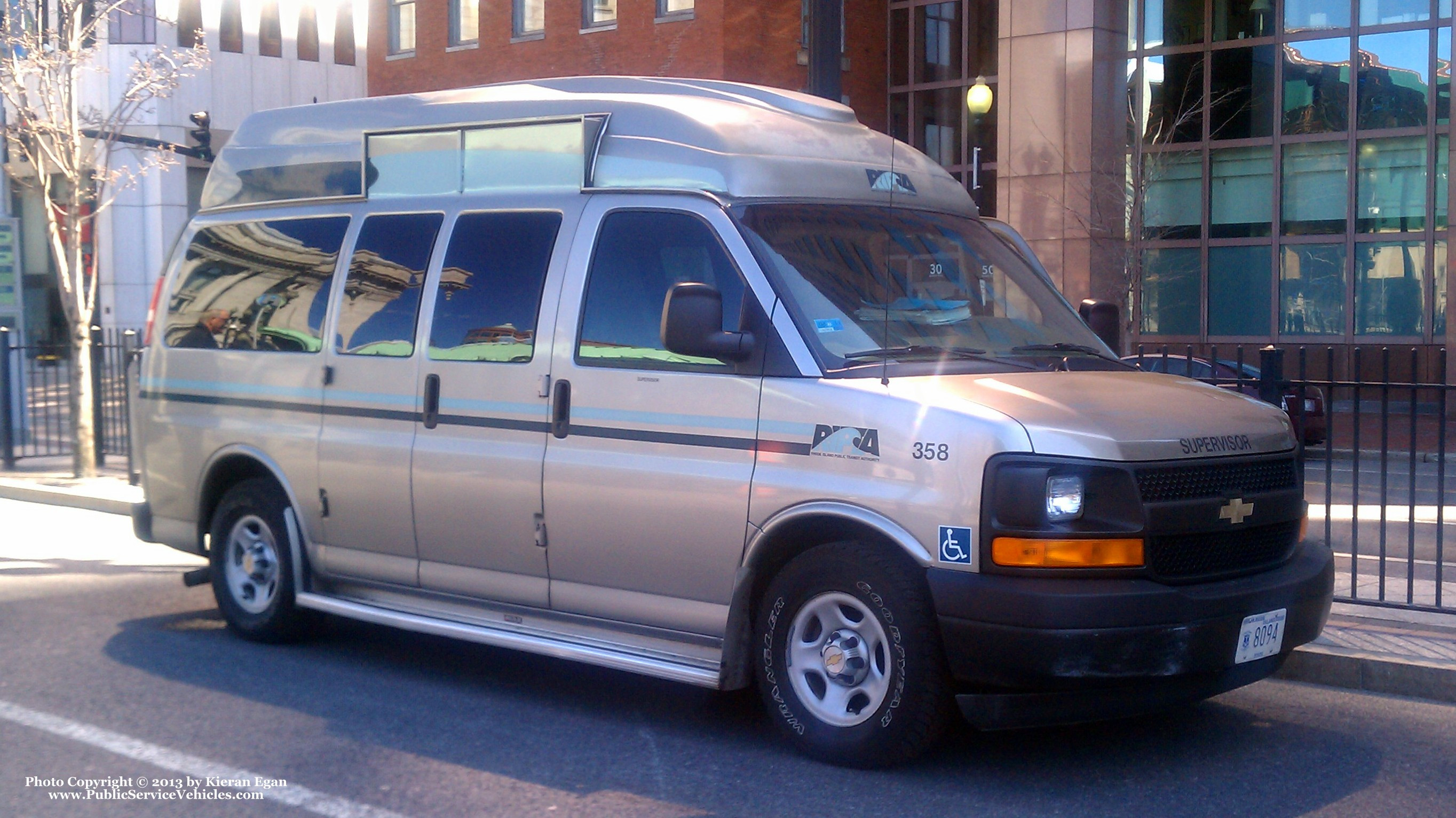 A photo  of Rhode Island Public Transit Authority
            Van 40358, a 2003 Chevrolet Express             taken by Kieran Egan