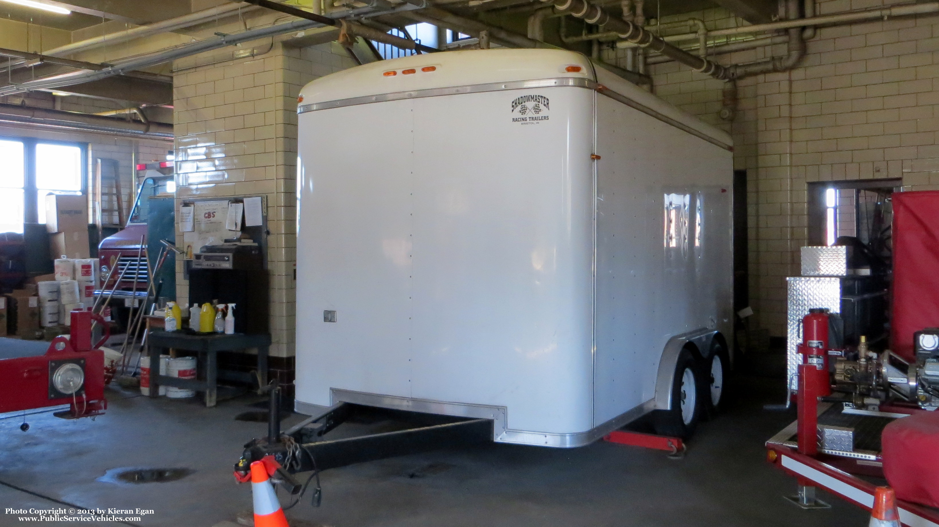 A photo  of Providence Fire
            Trailer, a 1990-2010 Shadowmaster Racing Trailers Trailer             taken by Kieran Egan