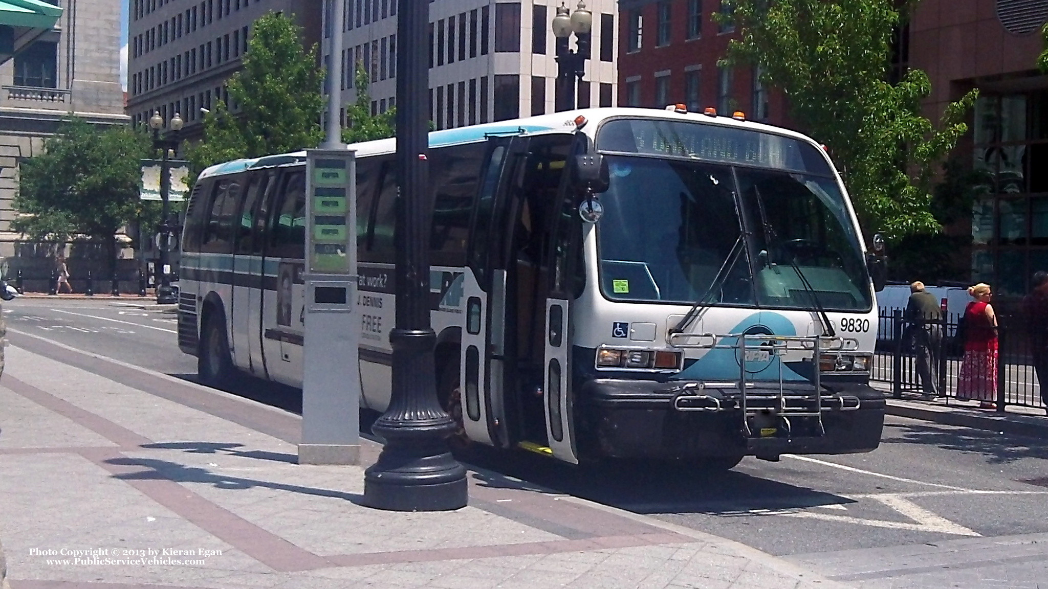 A photo  of Rhode Island Public Transit Authority
            Bus 9830, a 1998 Nova Bus RTS RTNFD82             taken by Kieran Egan