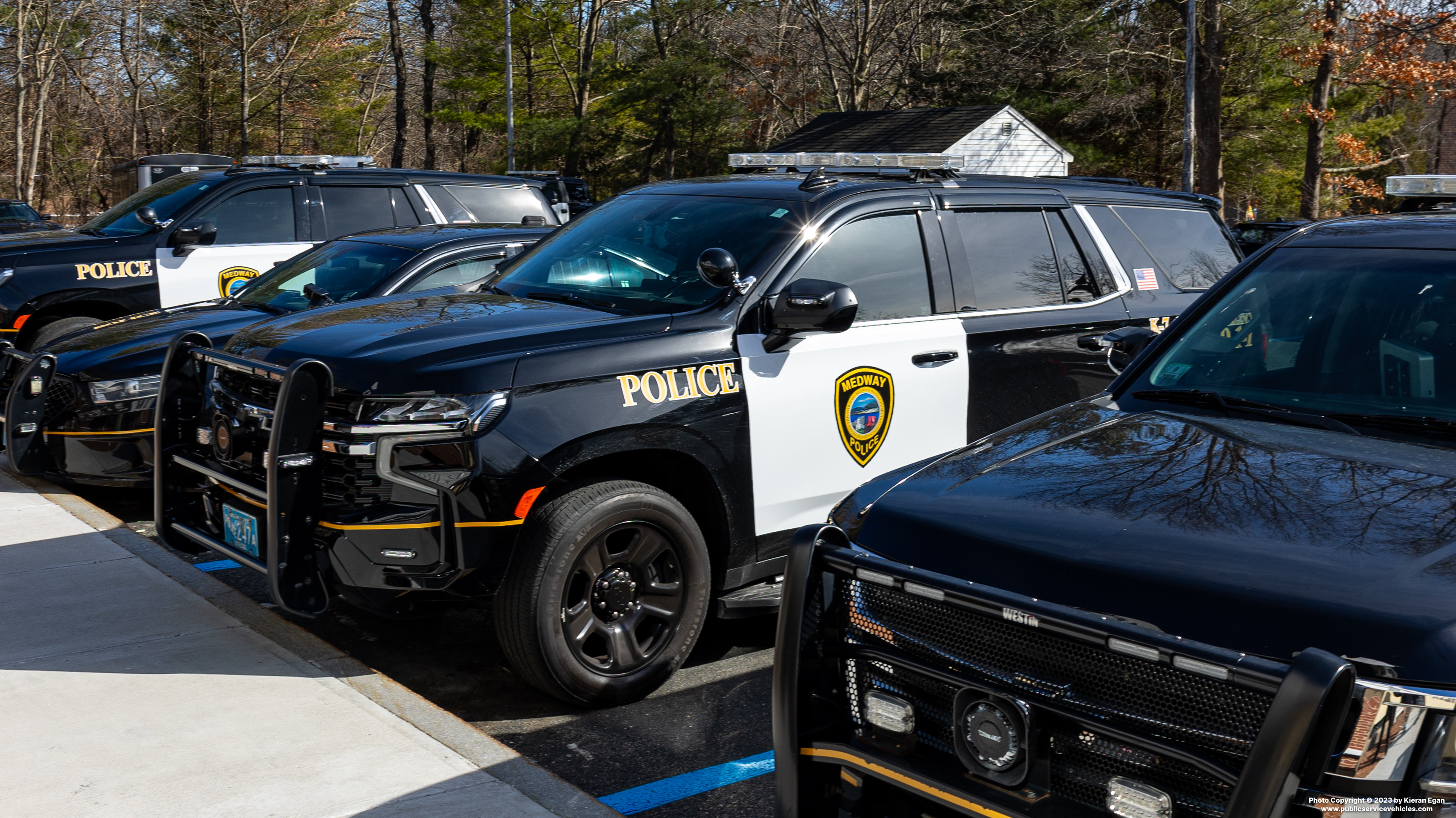 A photo  of Medway Police
            Cruiser K-7, a 2021 Chevrolet Tahoe             taken by Kieran Egan