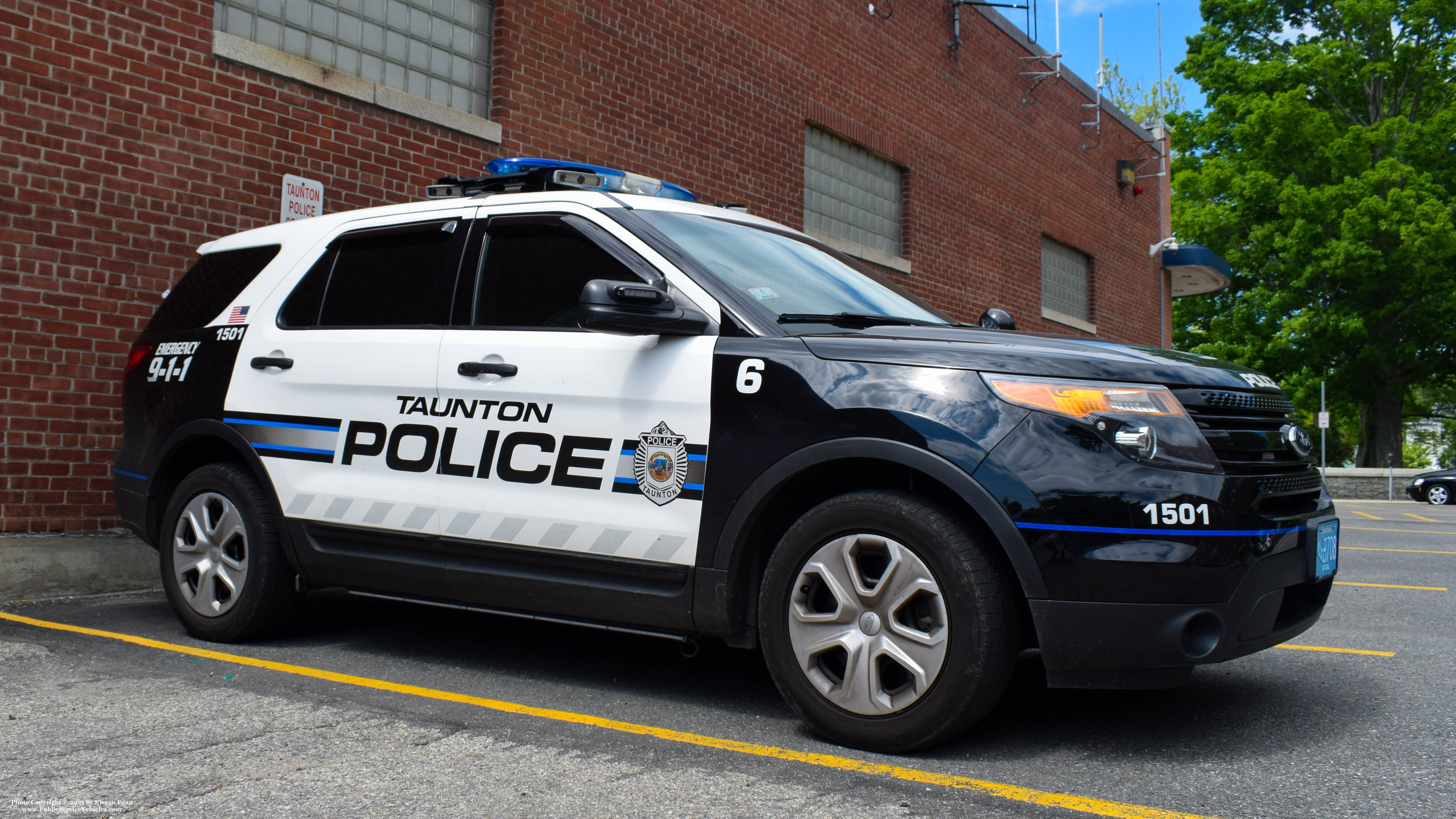 A photo  of Taunton Police
            Cruiser 6, a 2015 Ford Police Interceptor Utility             taken by Kieran Egan